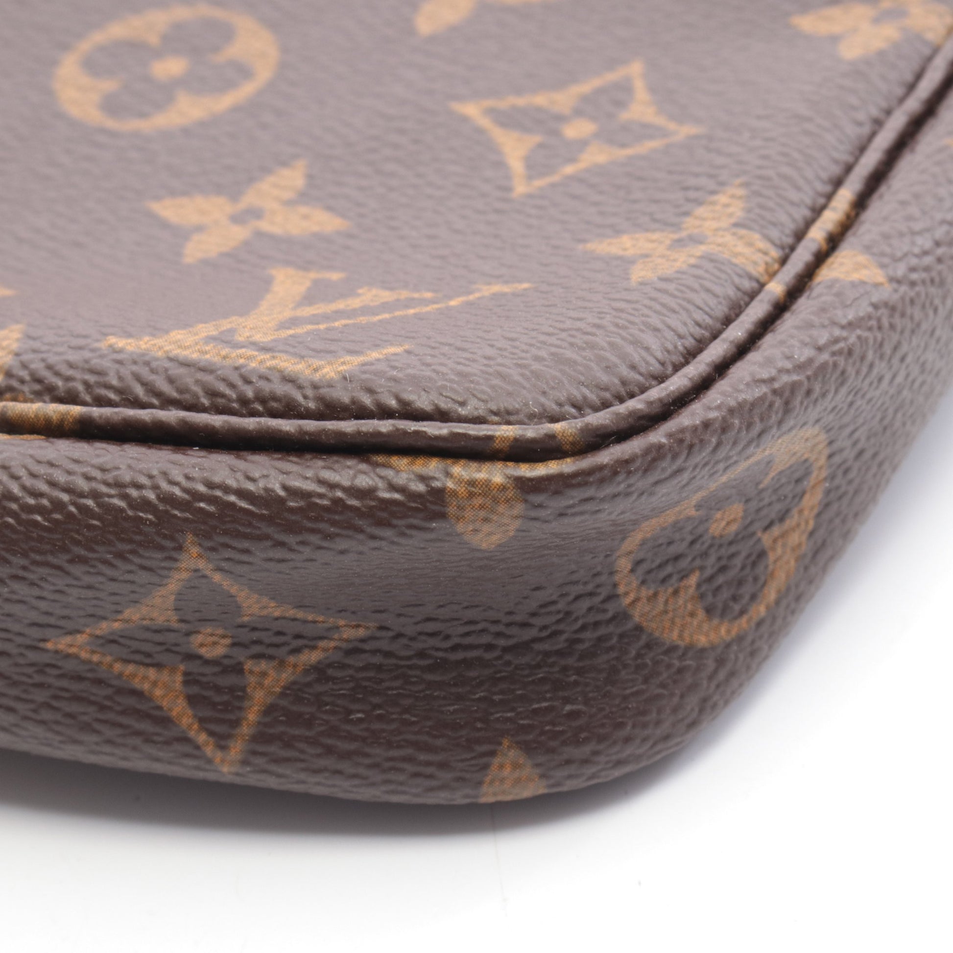 ポシェットアクセソワール モノグラム ハンドバッグ PVC レザー ブラウン ルイヴィトン バッグ LOUIS VUITTON