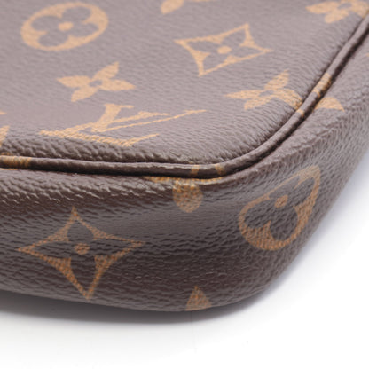 ポシェットアクセソワール モノグラム ハンドバッグ PVC レザー ブラウン ルイヴィトン バッグ LOUIS VUITTON