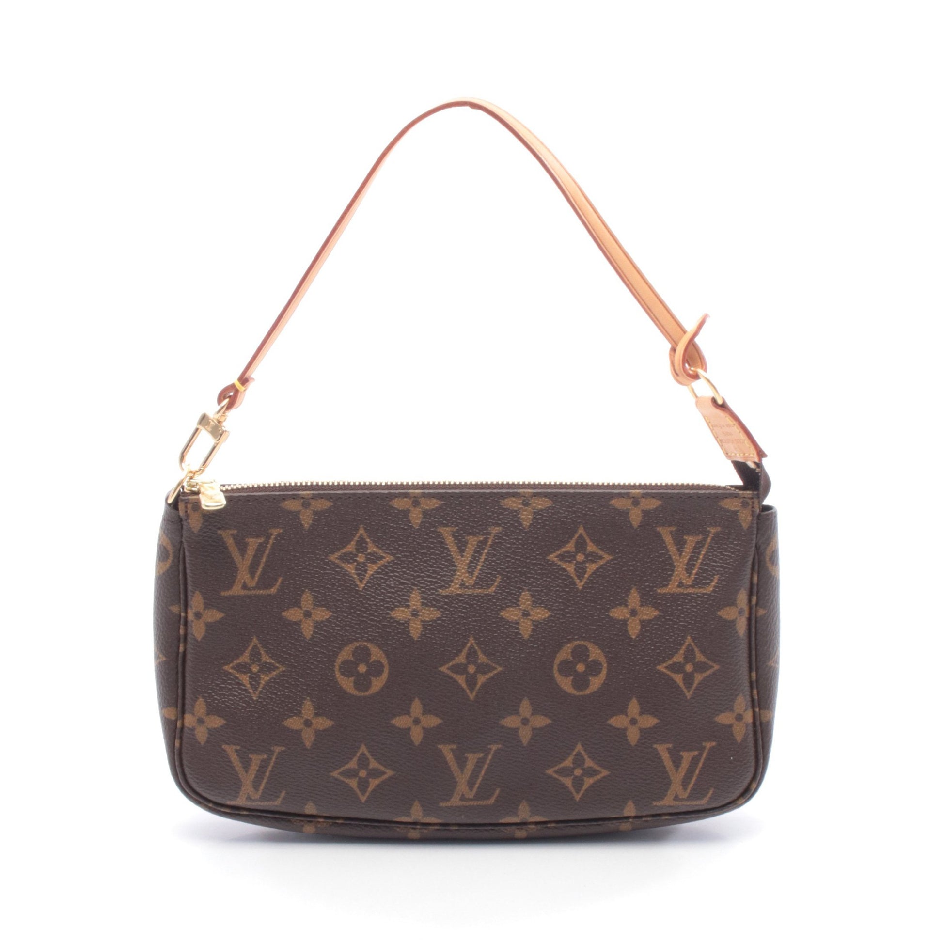 ポシェットアクセソワール モノグラム ハンドバッグ PVC レザー ブラウン ルイヴィトン バッグ LOUIS VUITTON