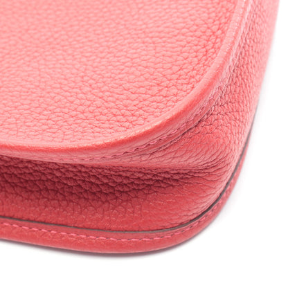 エヴリンTPM ルージュカザック ショルダーバッグ トリヨンクレマンス レッド シルバー金具 T刻印 エルメス バッグ HERMES