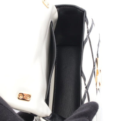 PICO GO-14 マルタージュ チェーンショルダーバッグ レザー ホワイト ブラック ルイヴィトン バッグ LOUIS VUITTON