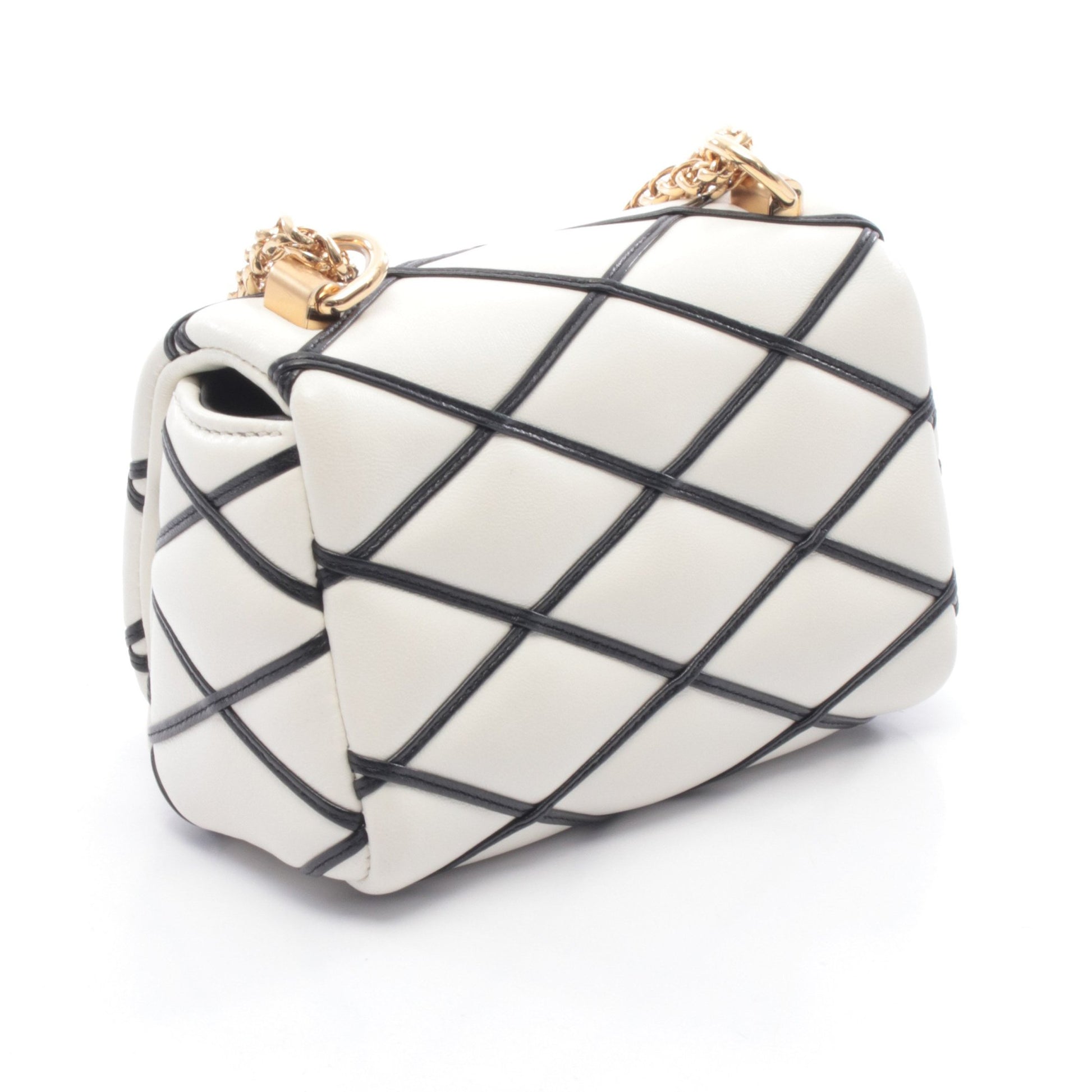 PICO GO-14 マルタージュ チェーンショルダーバッグ レザー ホワイト ブラック ルイヴィトン バッグ LOUIS VUITTON