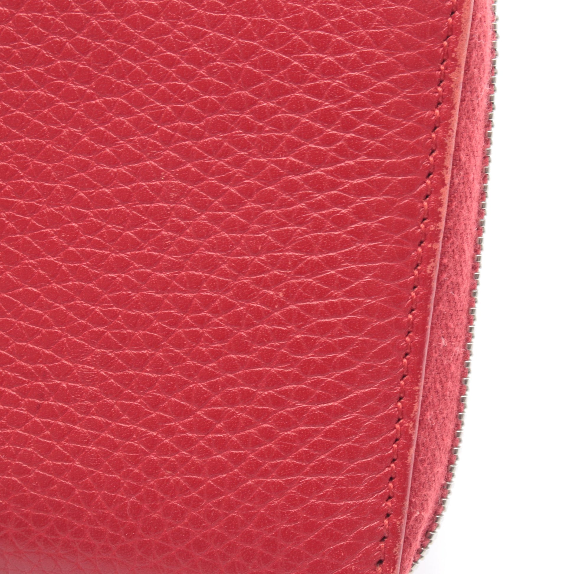 バンブー ラウンドファスナー長財布 レザー レッド グッチ 財布・小物 GUCCI