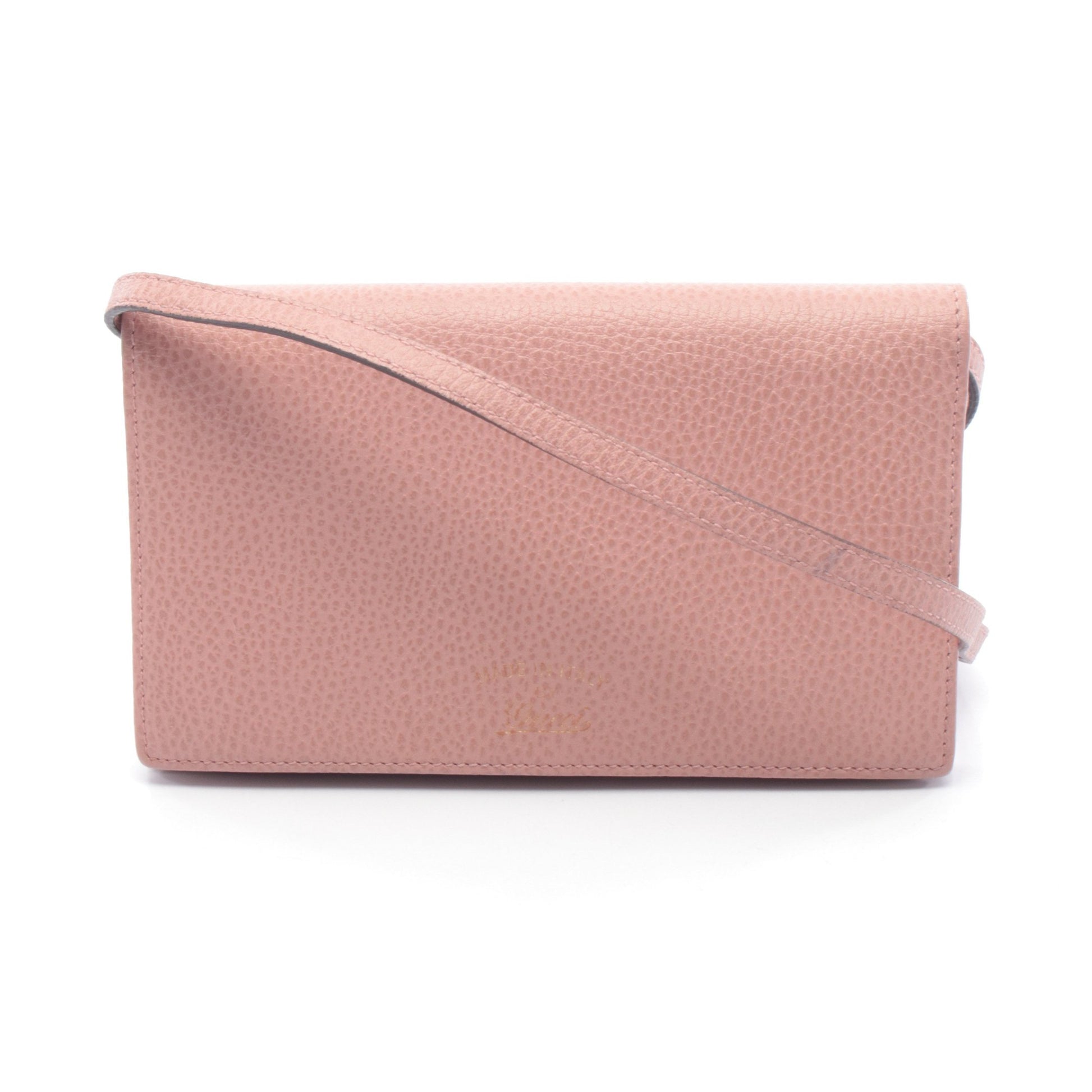 スウィング ショルダーウォレット レザー ピンク グッチ バッグ GUCCI