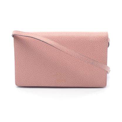 スウィング ショルダーウォレット レザー ピンク グッチ バッグ GUCCI