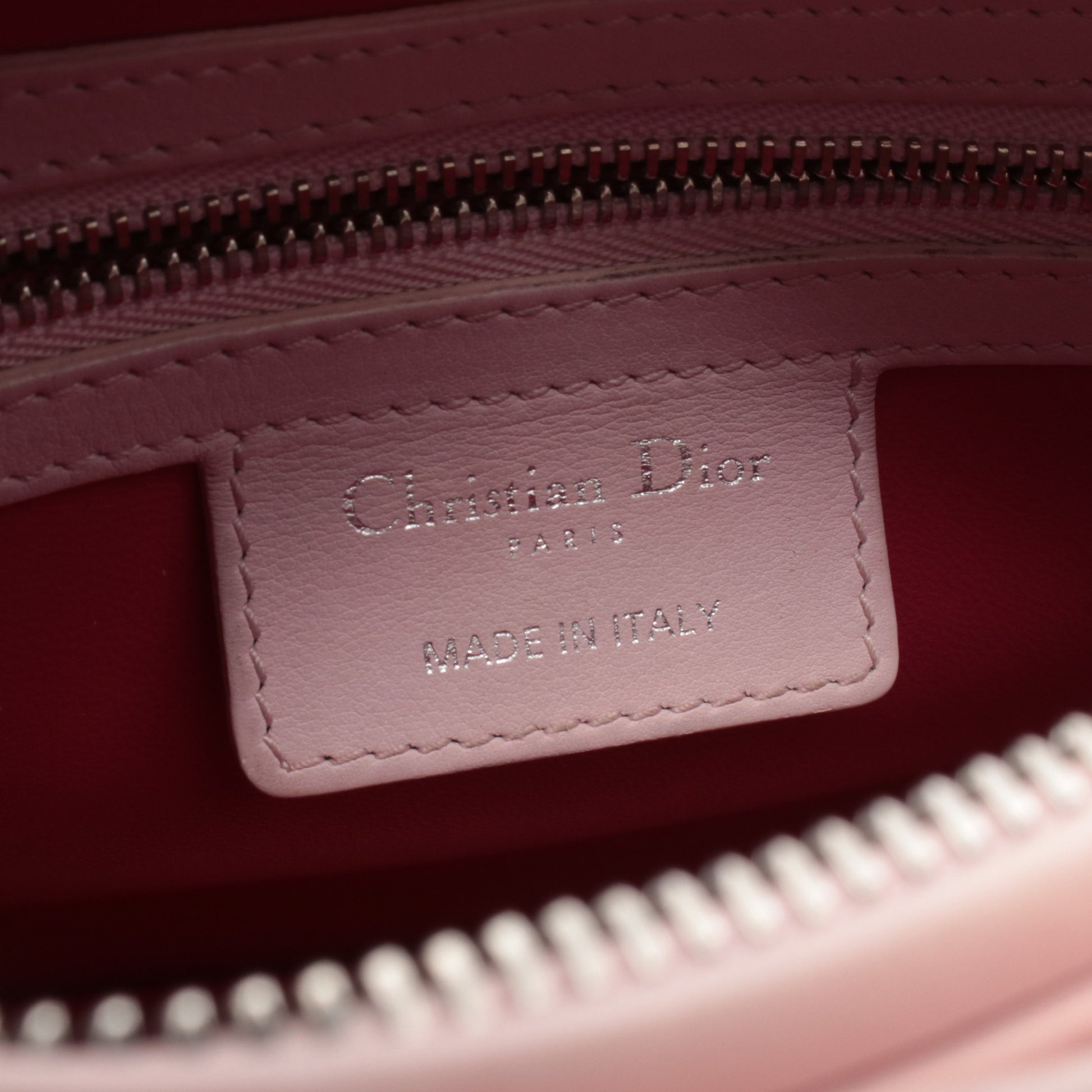 LADY DIOR レディディオール ハンドバッグ ハート ワッペン レザー ライトピンク ボルドー 2WAY クリスチャンディオール バッグ Christian Dior