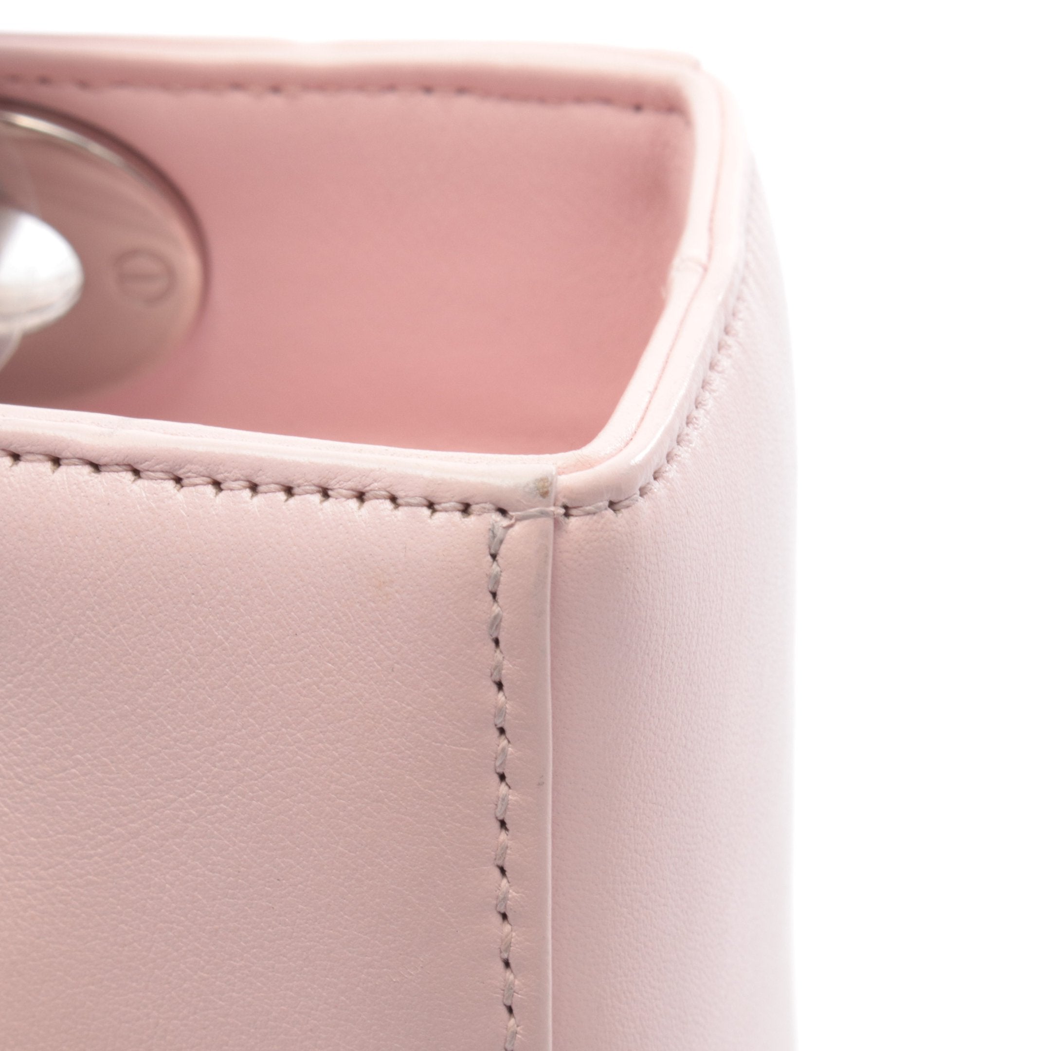 LADY DIOR レディディオール ハンドバッグ ハート ワッペン レザー