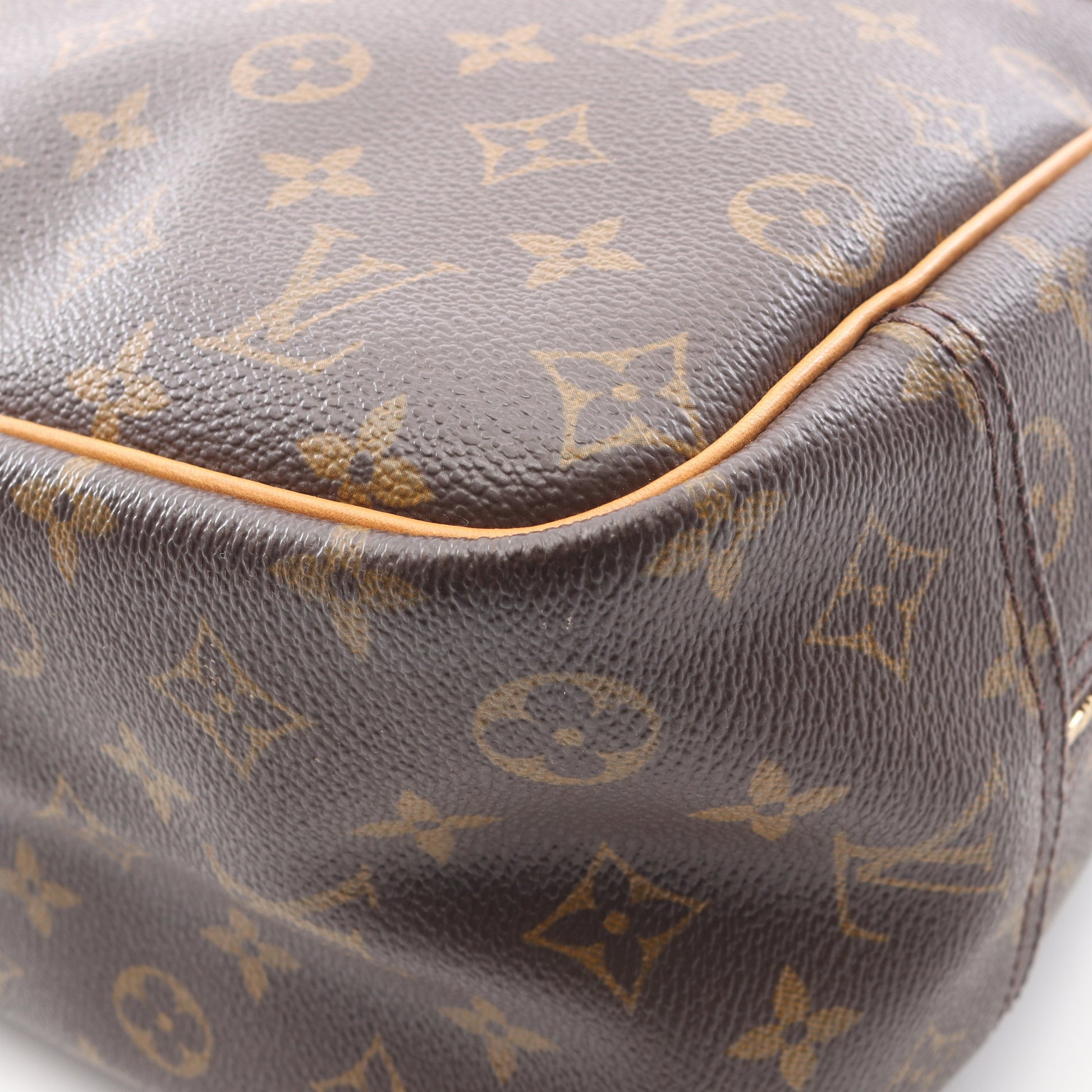 ドーヴィル ボーリングヴァニティ モノグラム ハンドバッグ PVC レザー ブラウン ルイヴィトン バッグ LOUIS VUITTON