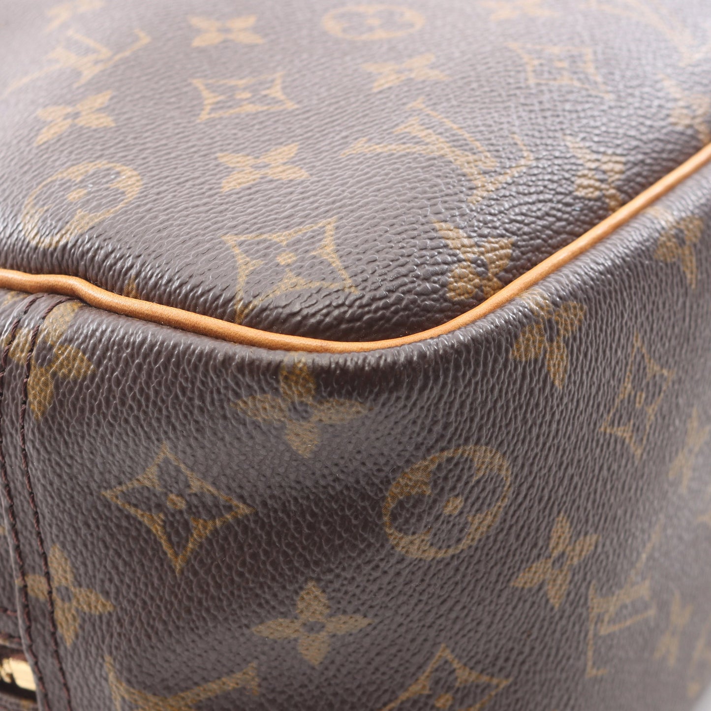 ドーヴィル ボーリングヴァニティ モノグラム ハンドバッグ PVC レザー ブラウン ルイヴィトン バッグ LOUIS VUITTON