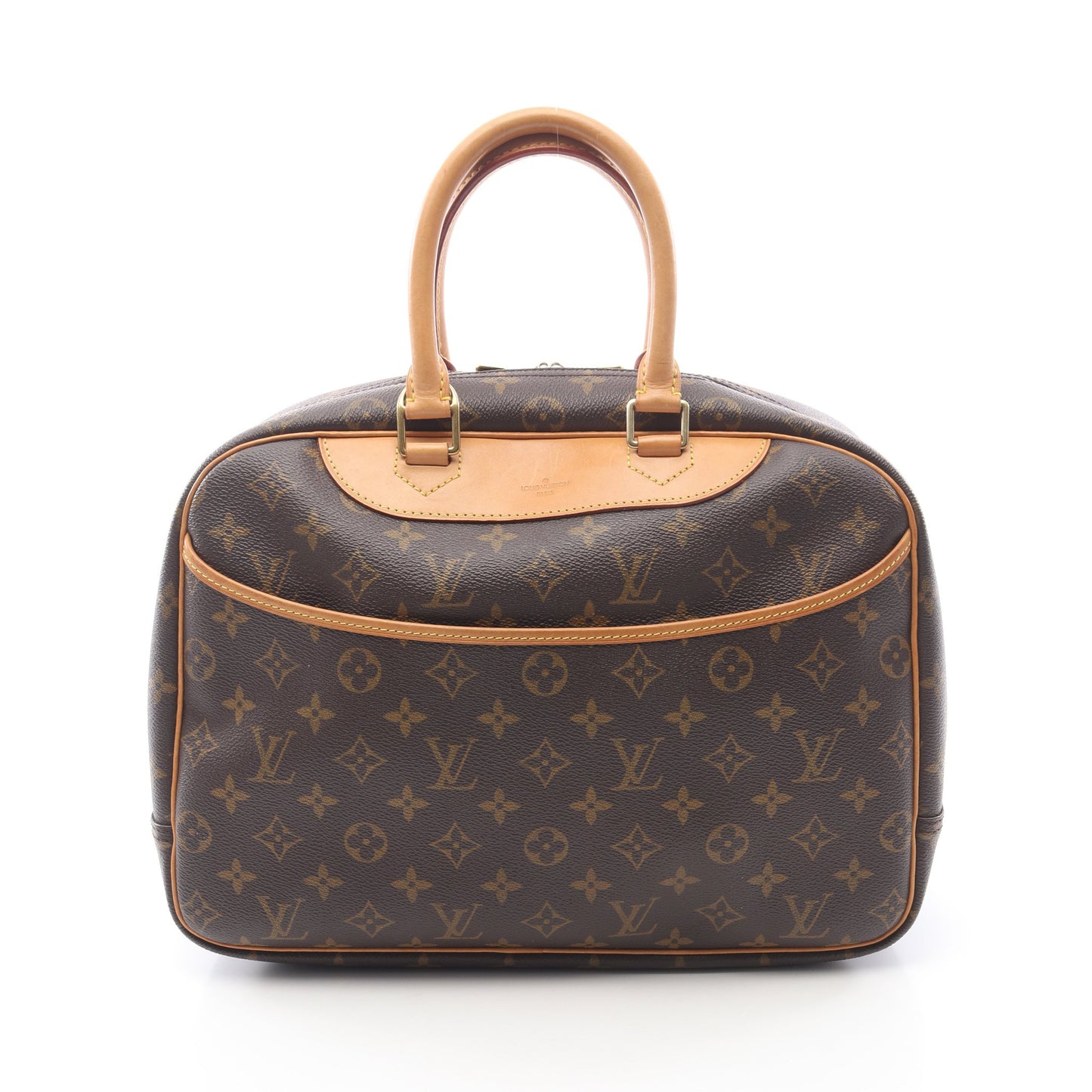 ドーヴィル ボーリングヴァニティ モノグラム ハンドバッグ PVC レザー ブラウン ルイヴィトン バッグ LOUIS VUITTON