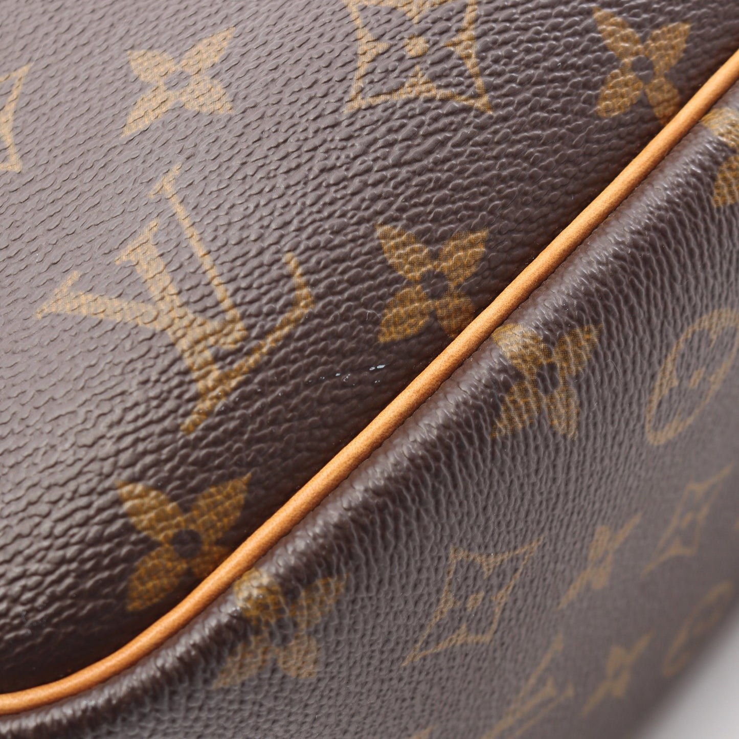 ドーヴィル ボーリングヴァニティ モノグラム ハンドバッグ PVC レザー ブラウン ルイヴィトン バッグ LOUIS VUITTON