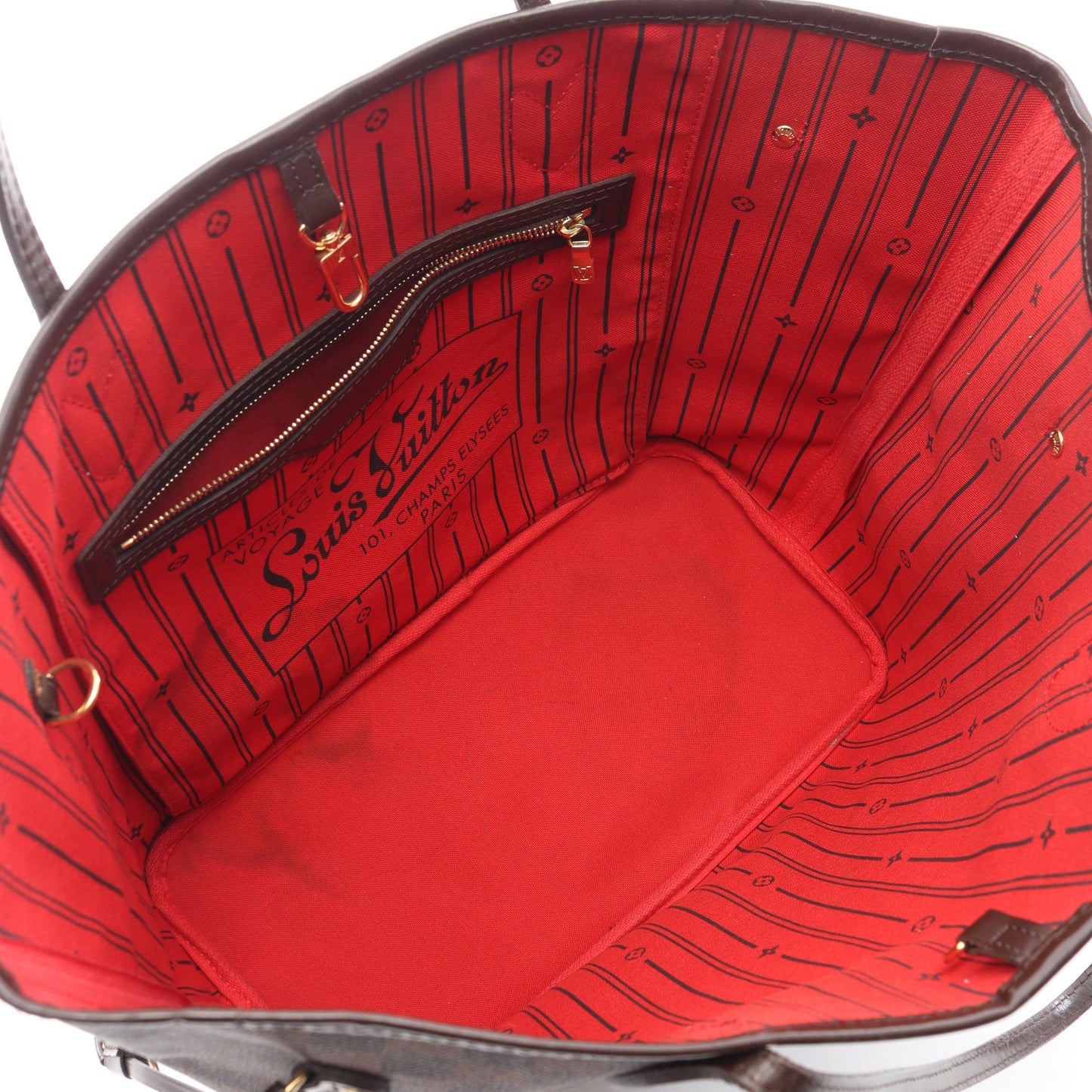 ネヴァーフルMM ダミエエベヌ ショルダーバッグ トートバッグ PVC レザー ブラウン ルイヴィトン バッグ LOUIS VUITTON