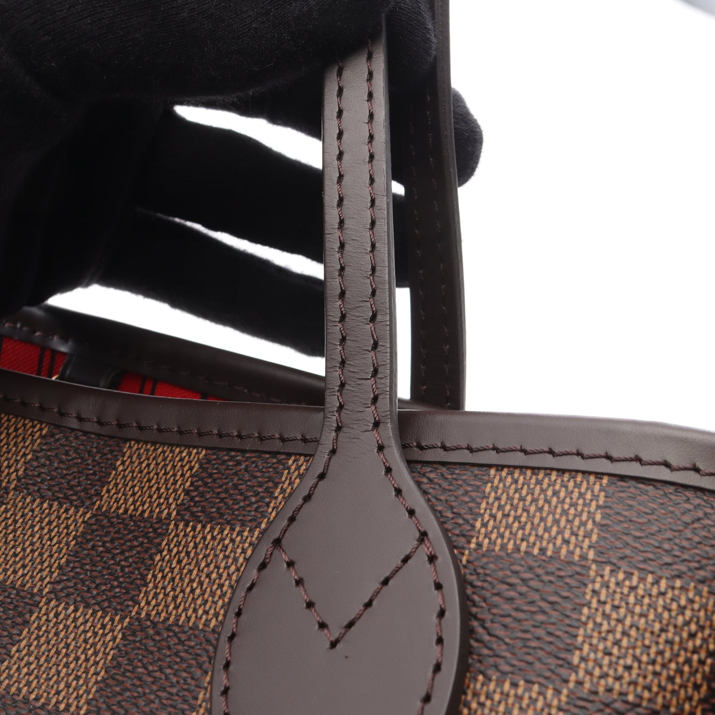 ネヴァーフルPM ダミエエベヌ ハンドバッグ トートバッグ PVC レザー ブラウン ルイヴィトン バッグ LOUIS VUITTON