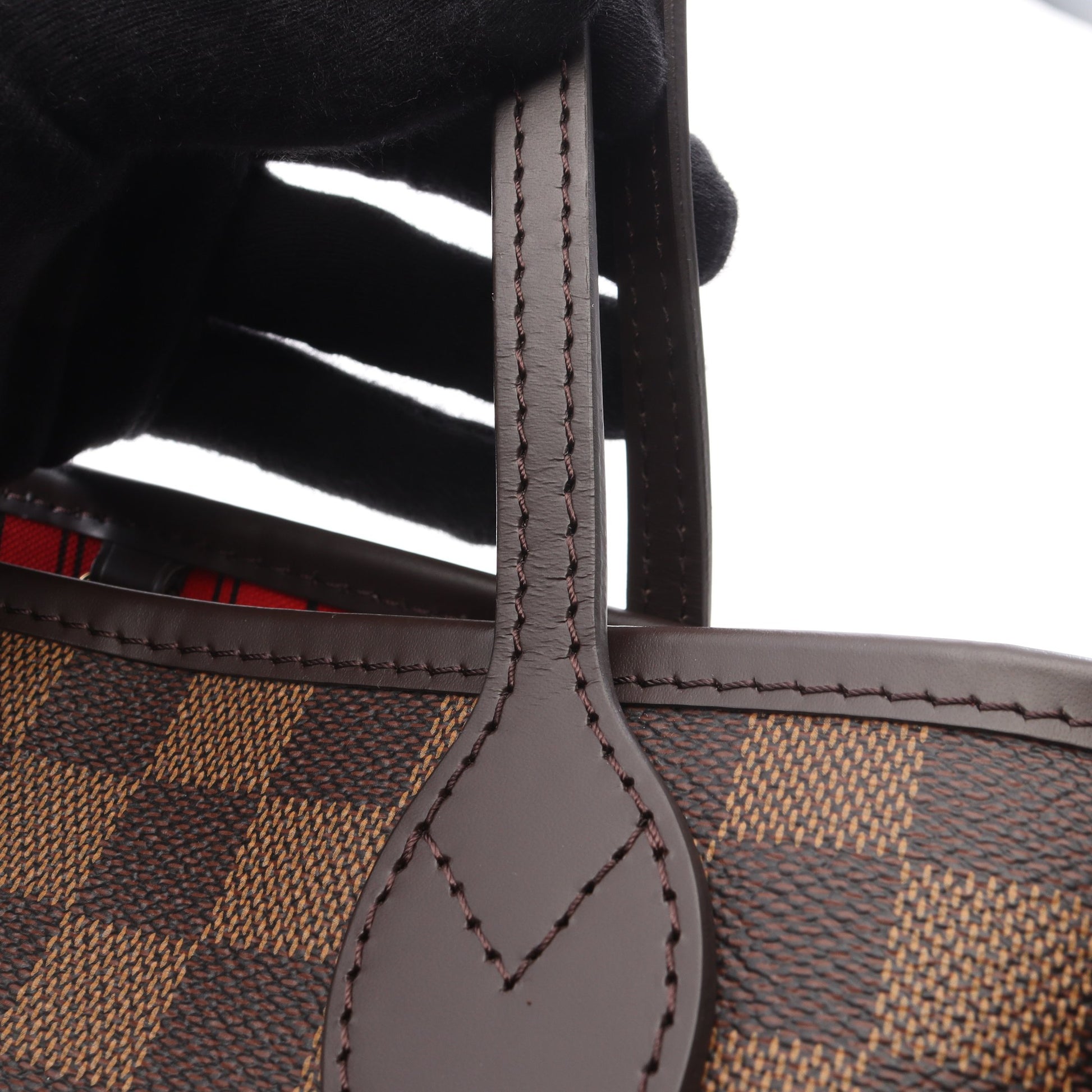 ネヴァーフルPM ダミエエベヌ ハンドバッグ トートバッグ PVC レザー ブラウン ルイヴィトン バッグ LOUIS VUITTON