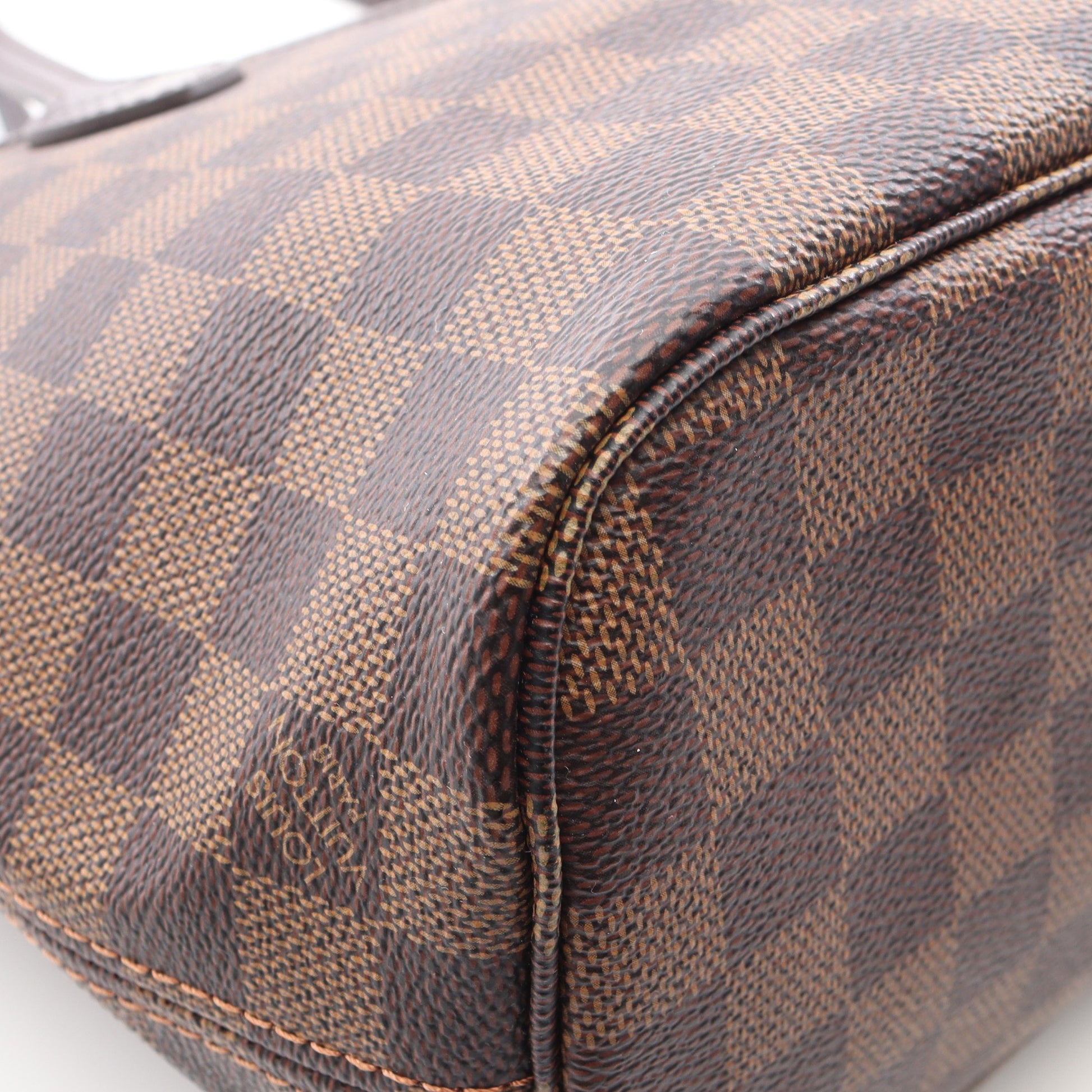 ネヴァーフルPM ダミエエベヌ ハンドバッグ トートバッグ PVC レザー ブラウン ルイヴィトン バッグ LOUIS VUITTON