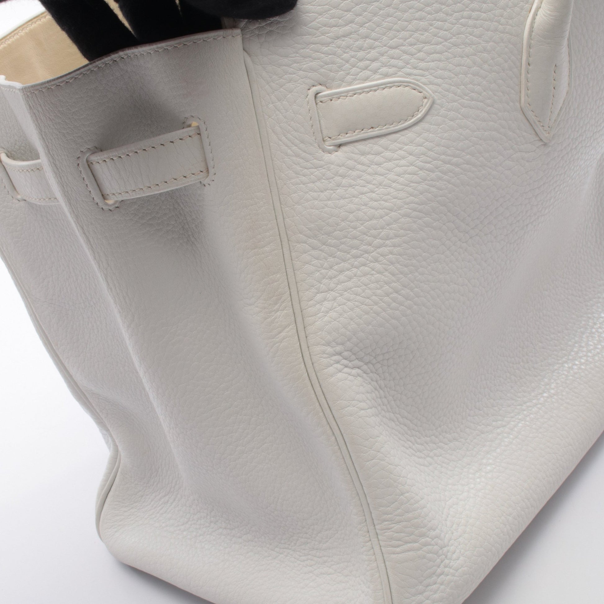 バーキン35 ハンドバッグ トリヨンクレマンス ホワイト ゴールド金具 □G刻印 エルメス バッグ HERMES