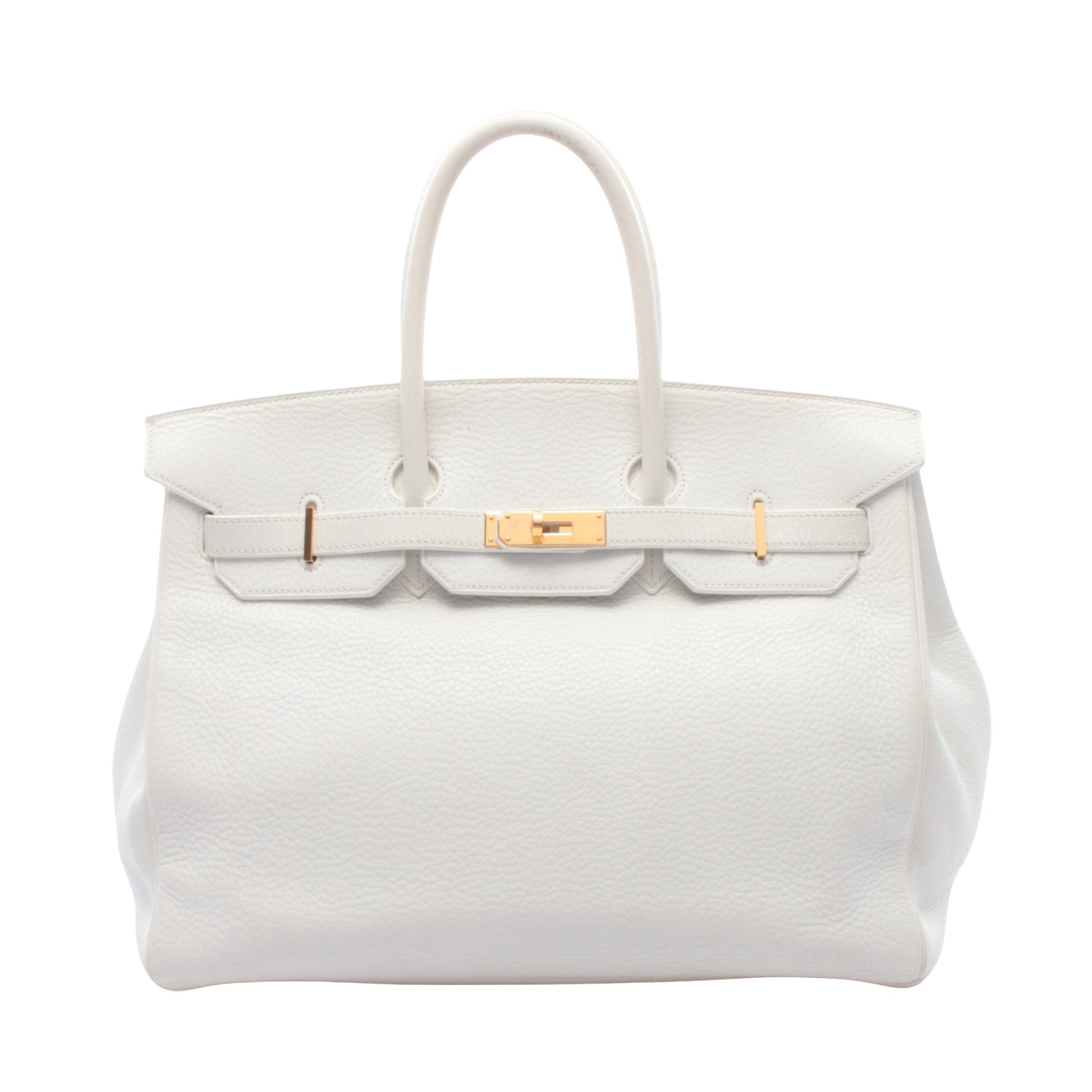 バーキン35 ハンドバッグ トリヨンクレマンス ホワイト ゴールド金具 □G刻印 エルメス バッグ HERMES
