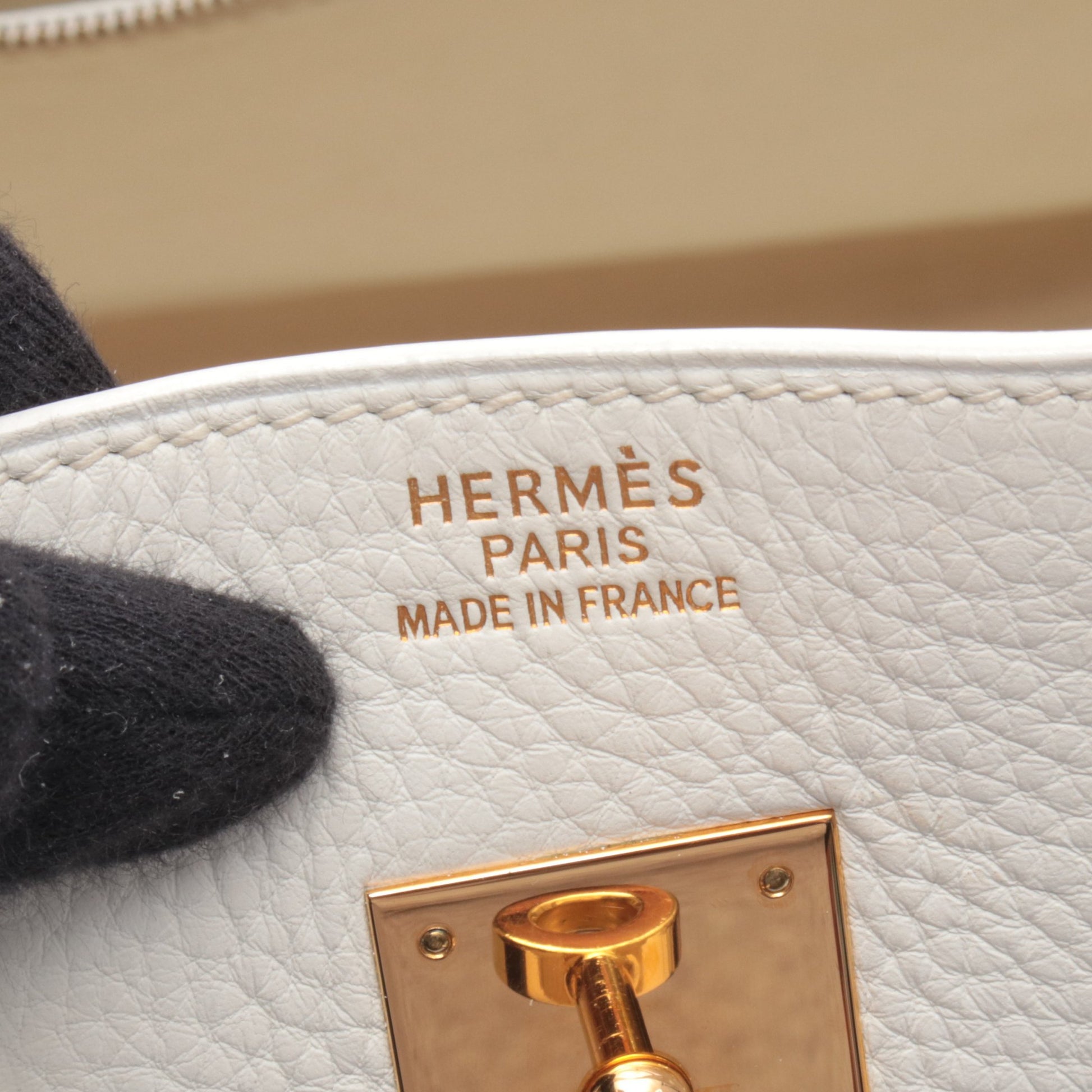 バーキン35 ハンドバッグ トリヨンクレマンス ホワイト ゴールド金具 □G刻印 エルメス バッグ HERMES