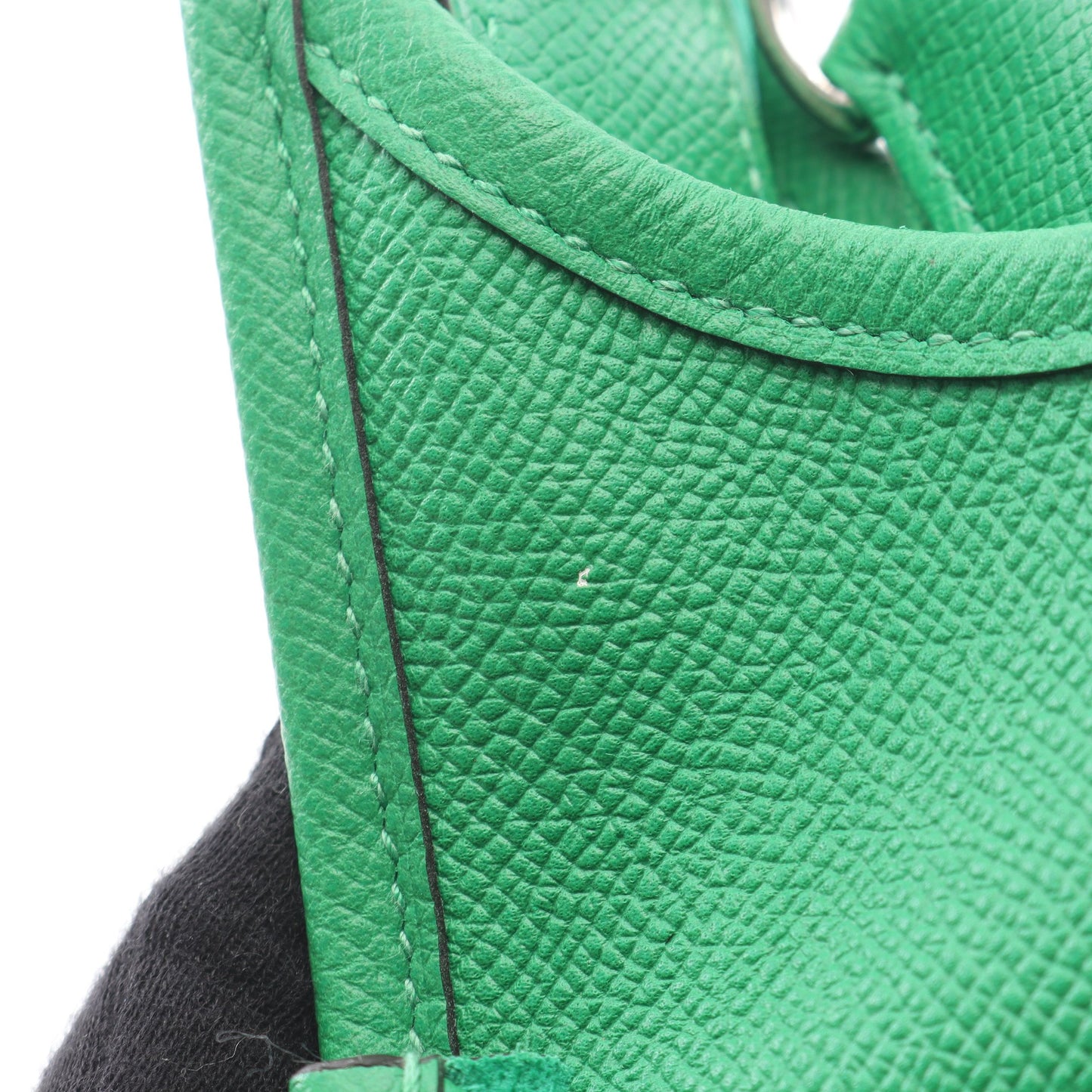 エヴリン 3 トロワ PM バンブー ショルダーバッグ ヴォーエプソン グリーン シルバー金具 T刻印 エルメス バッグ HERMES