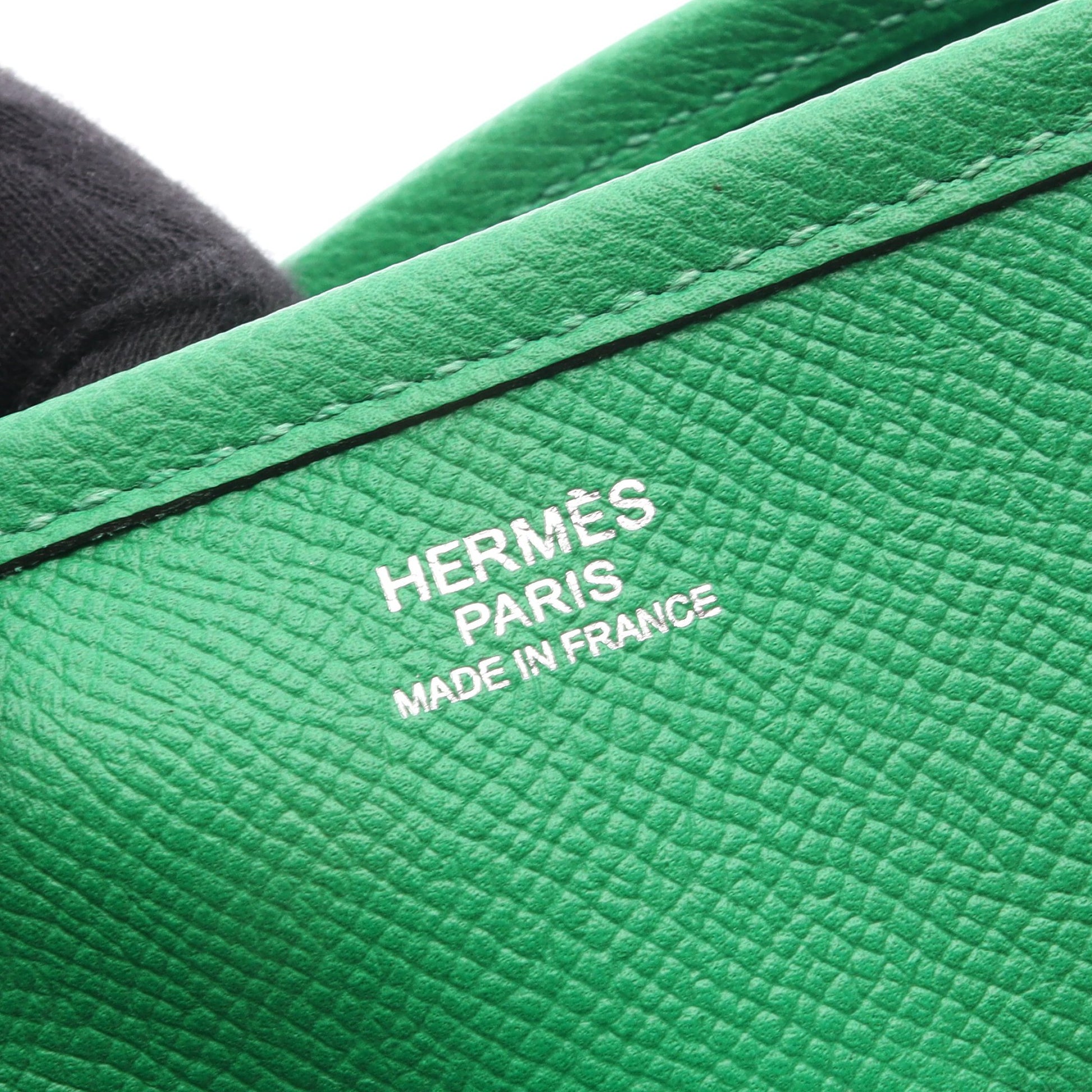 エヴリン 3 トロワ PM バンブー ショルダーバッグ ヴォーエプソン グリーン シルバー金具 T刻印 エルメス バッグ HERMES
