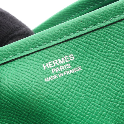 エヴリン 3 トロワ PM バンブー ショルダーバッグ ヴォーエプソン グリーン シルバー金具 T刻印 エルメス バッグ HERMES