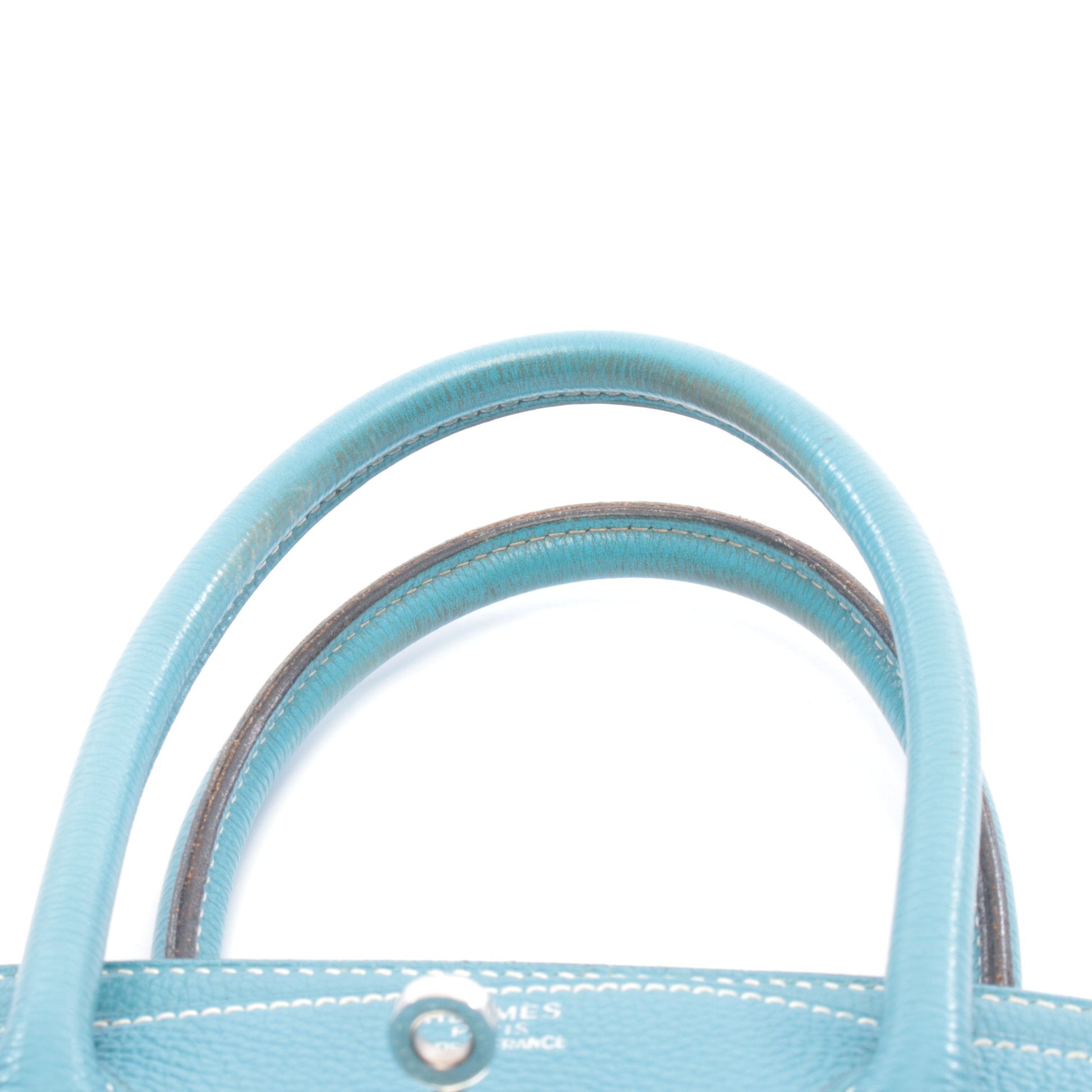 バーキン35 ブルージーン ハンドバッグ トゴ ライトブルー シルバー金具 □H刻印 エルメス バッグ HERMES