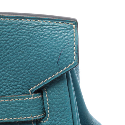 バーキン35 ブルージーン ハンドバッグ トゴ ライトブルー シルバー金具 □H刻印 エルメス バッグ HERMES