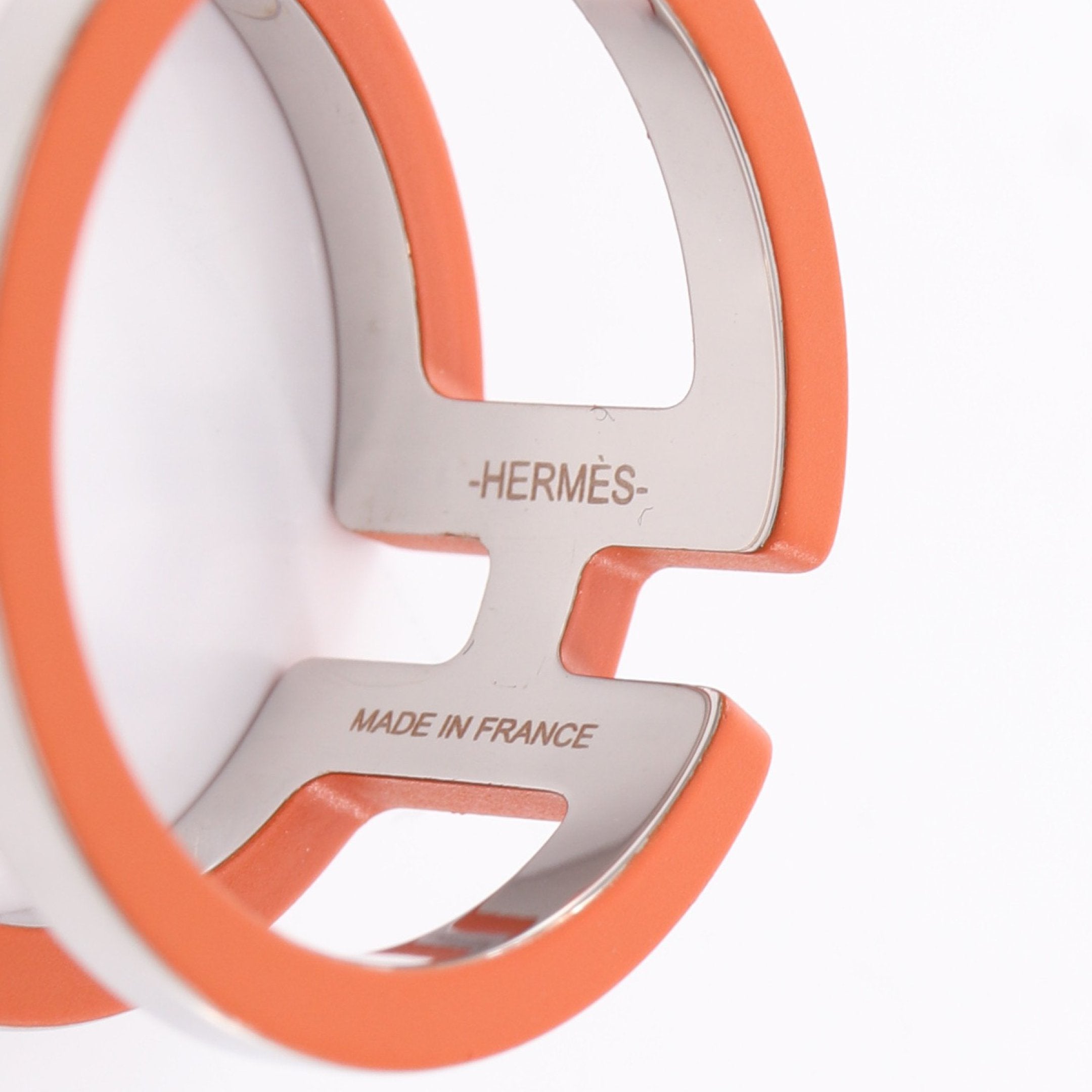 ハレクラニHERMES シルバースカーフリング オレンジ箱付き Hアンロン スカーフリング シルバー オレンジ エルメス – RECLO