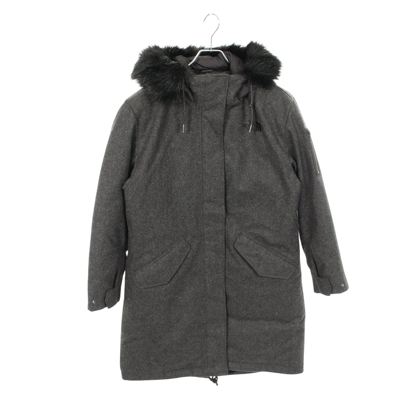 W'S NABOR DOWN COAT フード付き ダウンコート ウール ダークグレー ザノースフェイス ホワイトレーベル アウター THE NORTH FACE WHITE LABEL