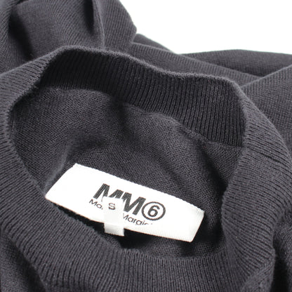 クルーネック ニット コットン カシミヤ ブラック エムエムシックスメゾンマルジェラ トップス MM6 MAISON MARGIELA