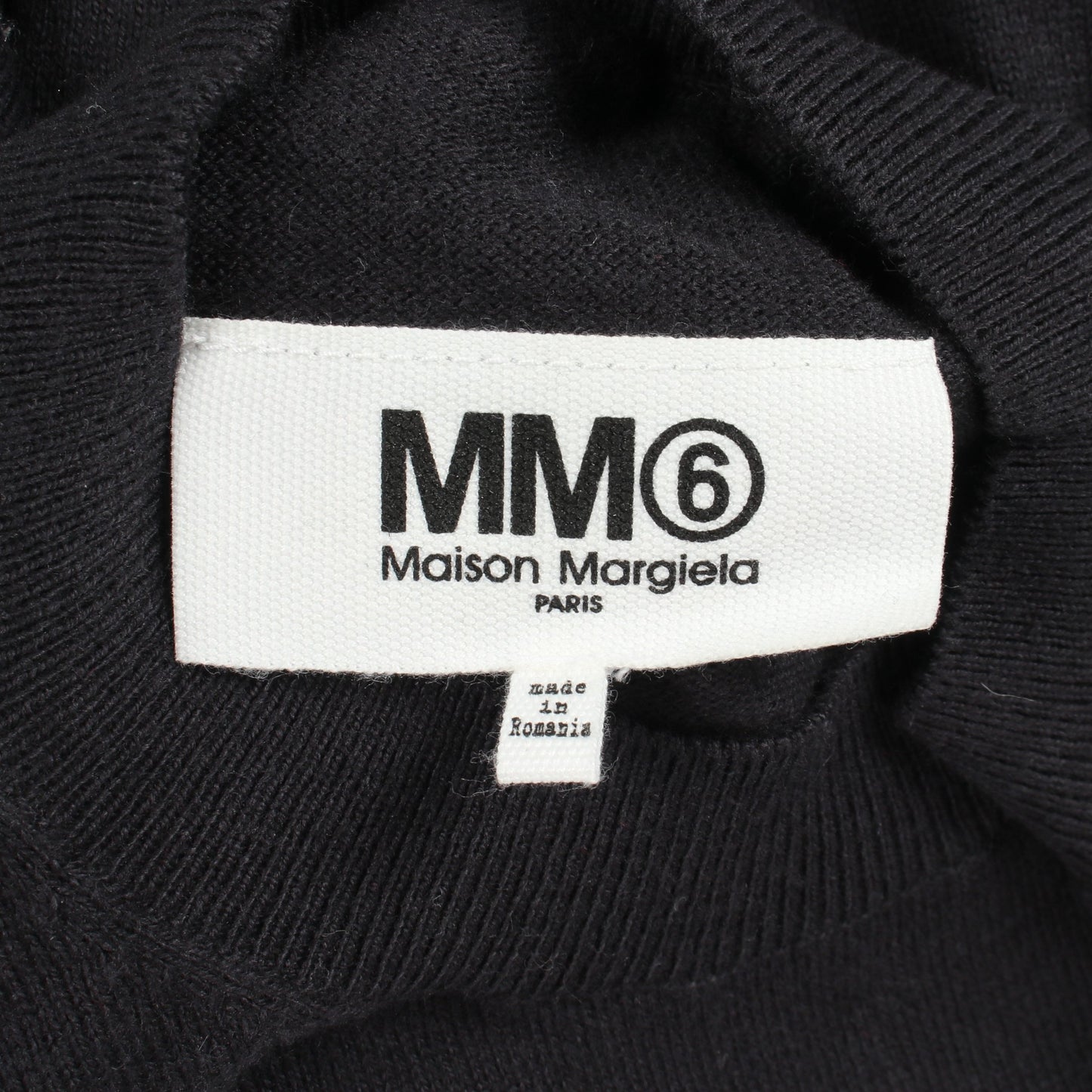 クルーネック ニット コットン カシミヤ ブラック エムエムシックスメゾンマルジェラ トップス MM6 MAISON MARGIELA