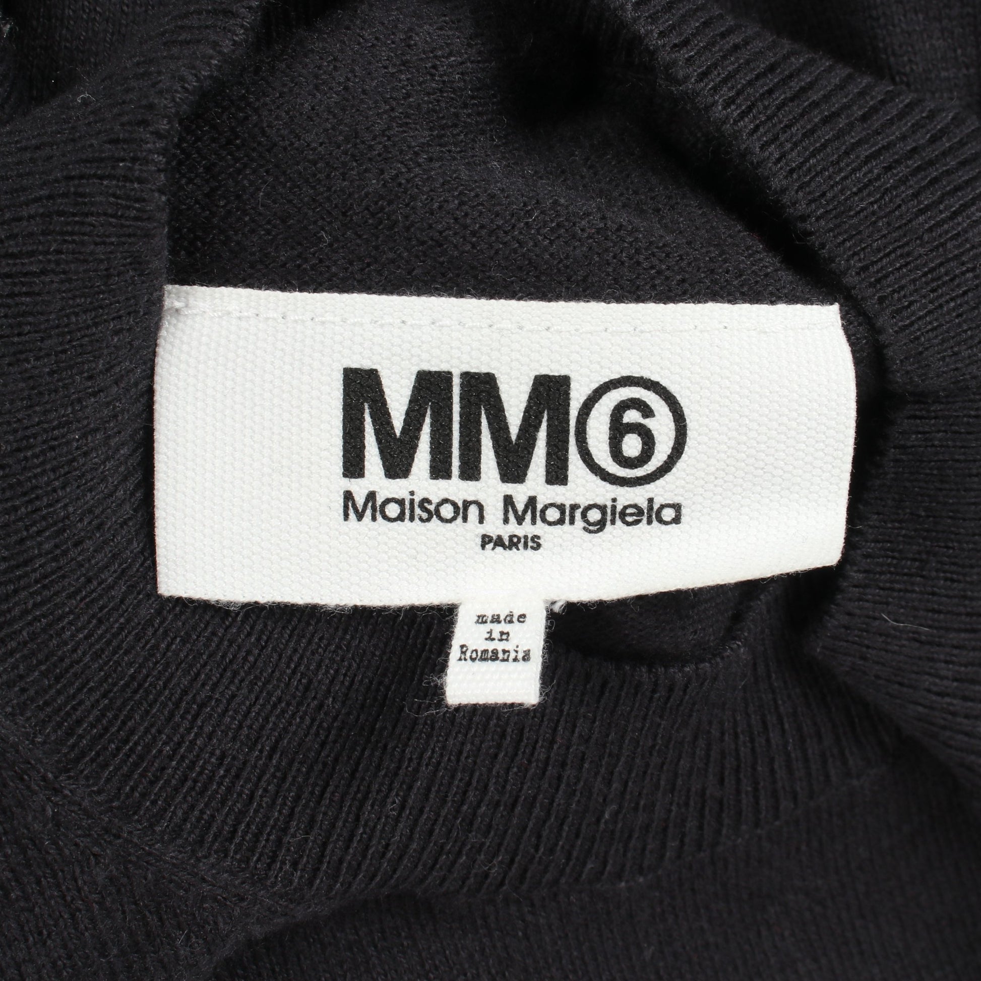 クルーネック ニット コットン カシミヤ ブラック エムエムシックスメゾンマルジェラ トップス MM6 MAISON MARGIELA
