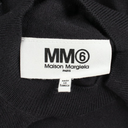 クルーネック ニット コットン カシミヤ ブラック エムエムシックスメゾンマルジェラ トップス MM6 MAISON MARGIELA