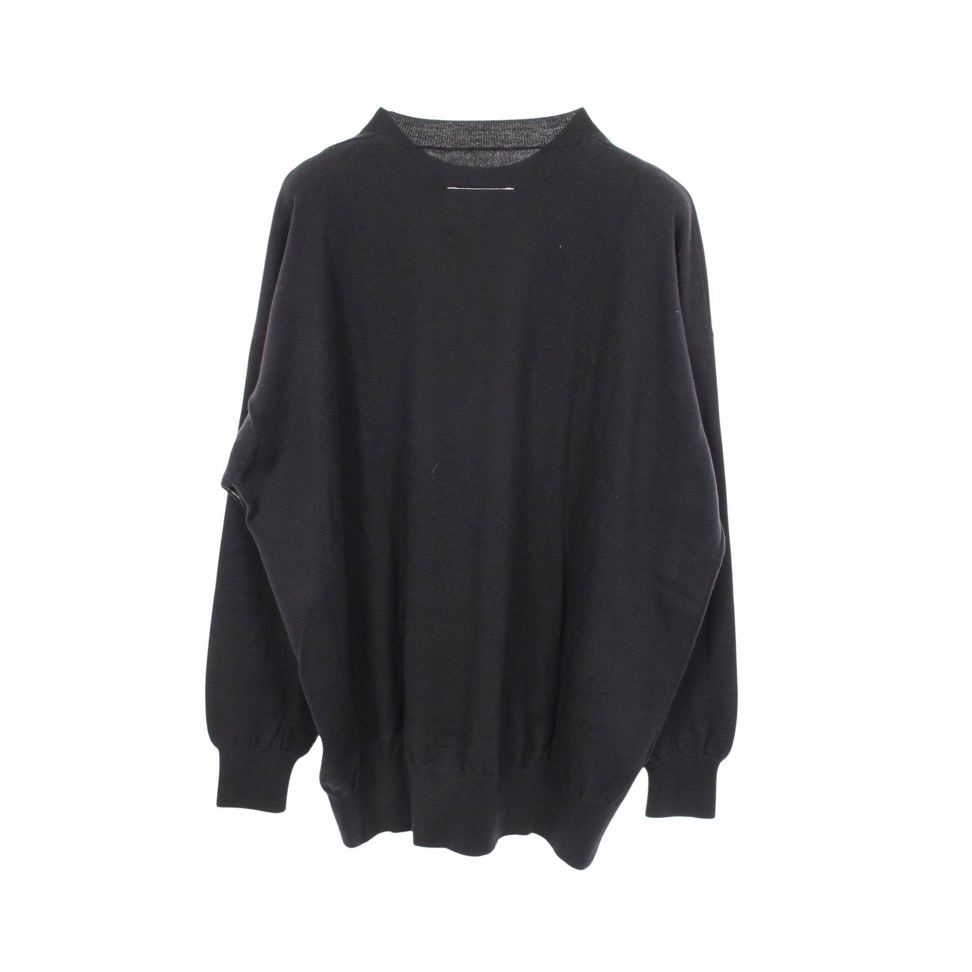 クルーネック ニット コットン カシミヤ ブラック エムエムシックスメゾンマルジェラ トップス MM6 MAISON MARGIELA