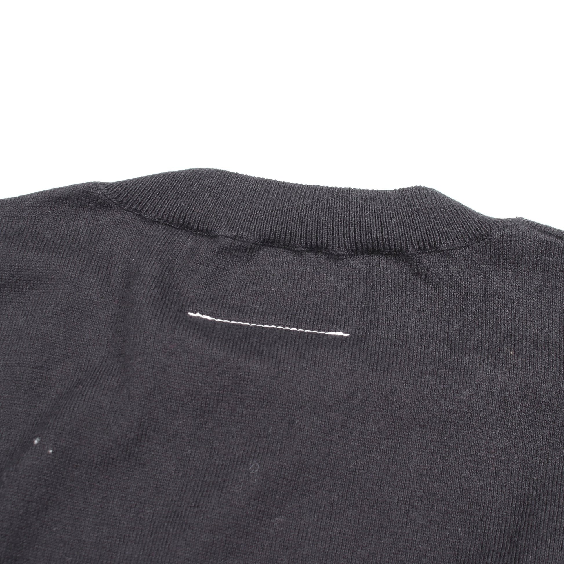 クルーネック ニット コットン カシミヤ ブラック エムエムシックスメゾンマルジェラ トップス MM6 MAISON MARGIELA