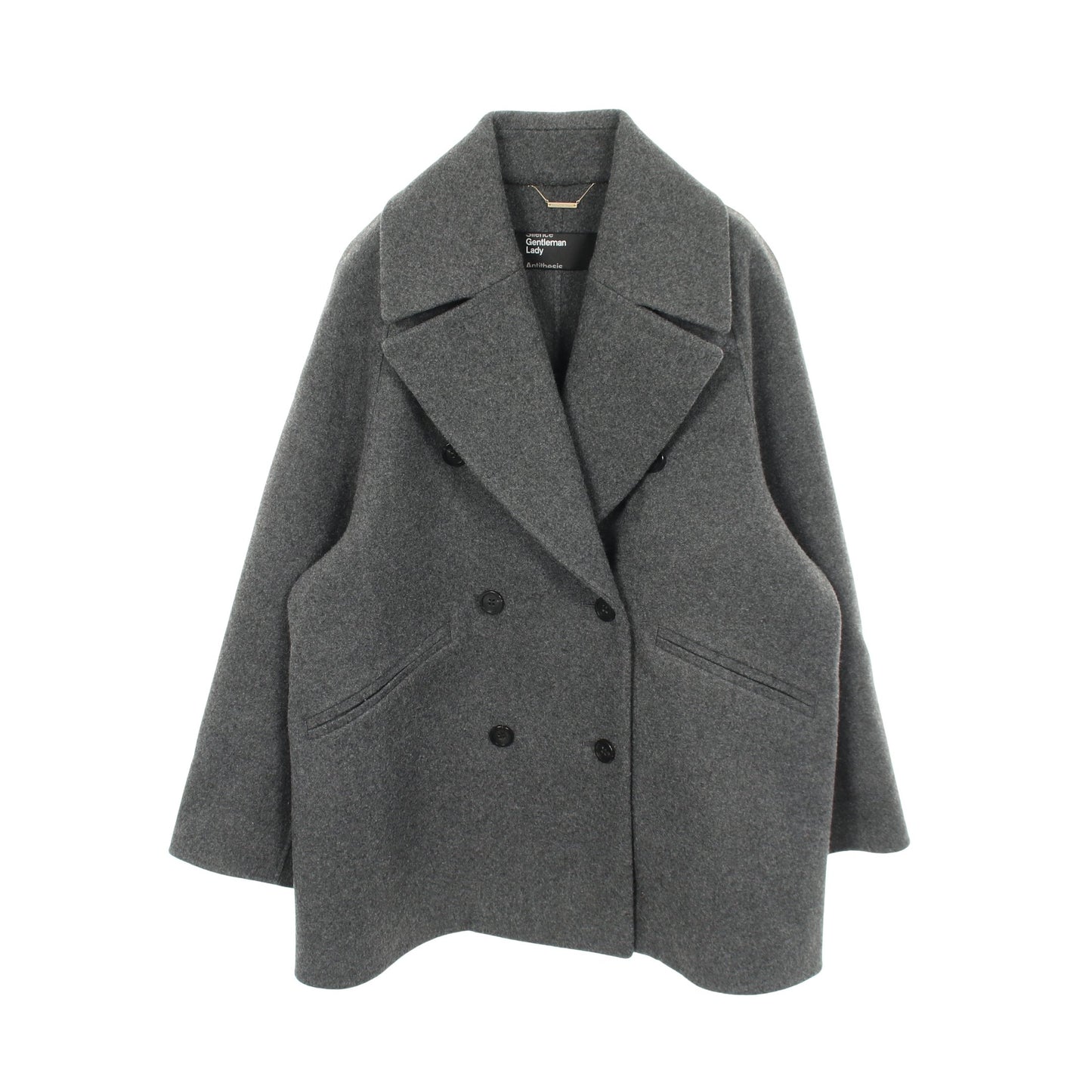 Gentleman Lady スーペリアガロンコート ピーコート ウール グレー カオス