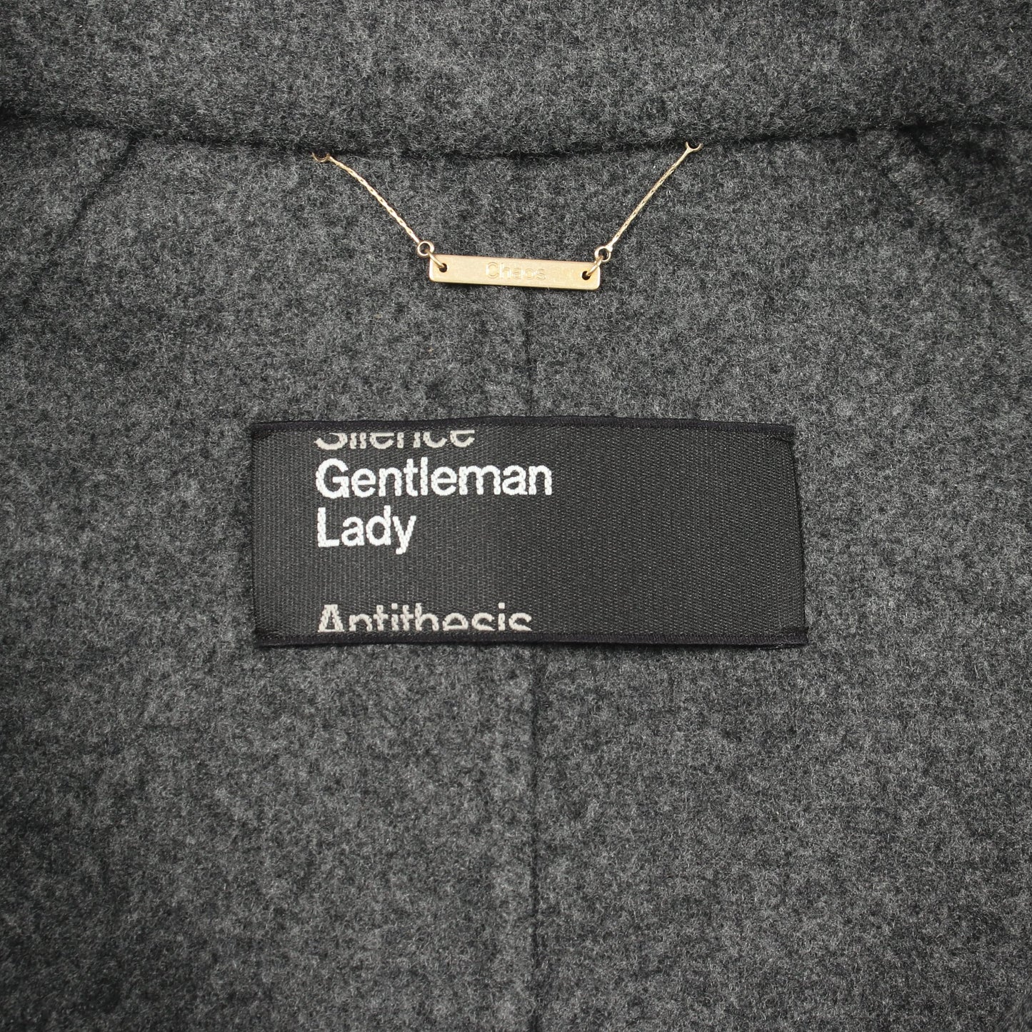 Gentleman Lady スーペリアガロンコート ピーコート ウール グレー カオス