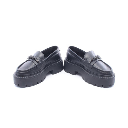 BRYER LOAFER FLAT ラインストーン ローファー レザー ブラック ジミーチュウ シューズ JIMMY CHOO