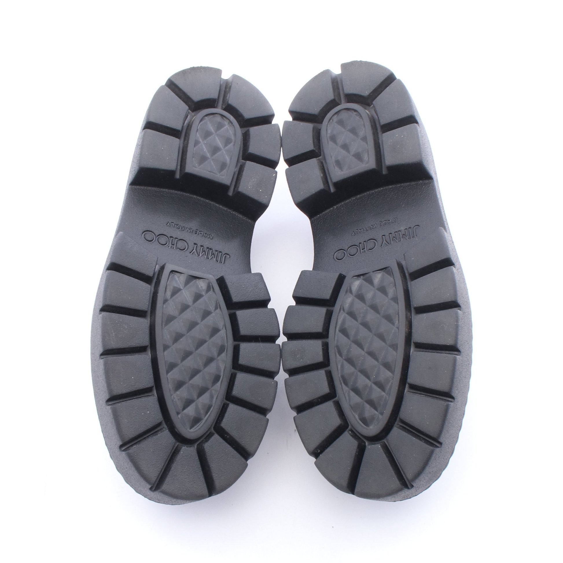 BRYER LOAFER FLAT ラインストーン ローファー レザー ブラック ジミーチュウ シューズ JIMMY CHOO