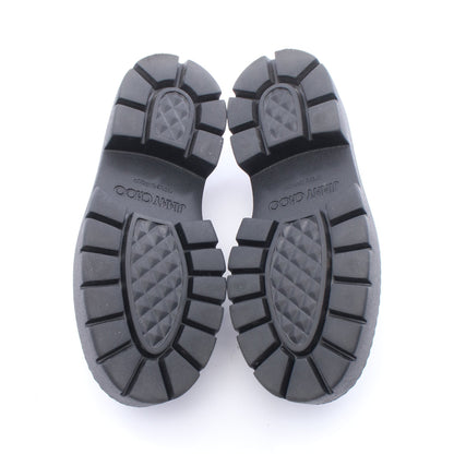 BRYER LOAFER FLAT ラインストーン ローファー レザー ブラック ジミーチュウ シューズ JIMMY CHOO