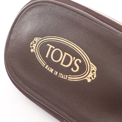 フラット サンダル スエード ダークブラウン ベージュ トッズ シューズ TOD'S