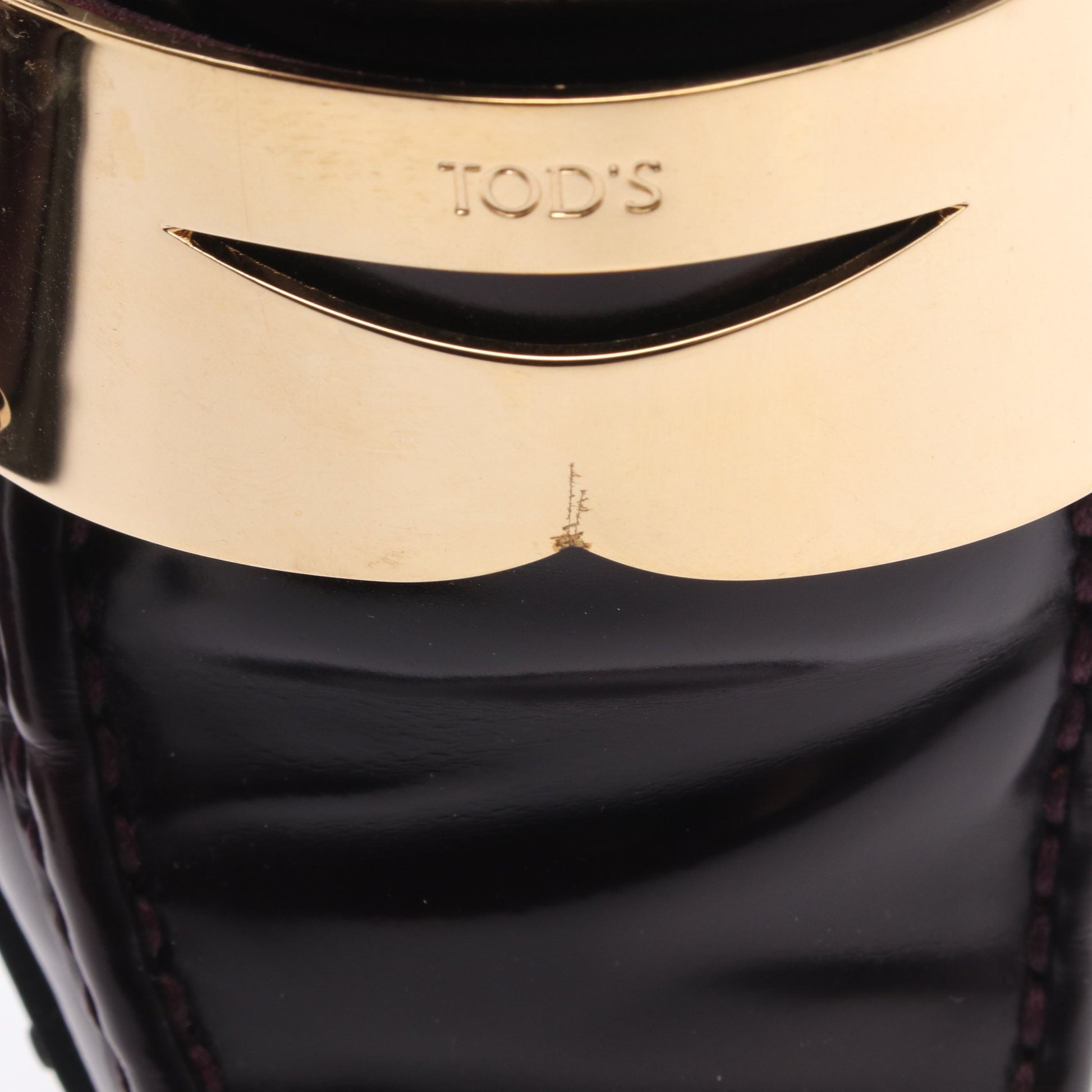 プレート ローファー レザー ボルドー トッズ シューズ TOD'S
