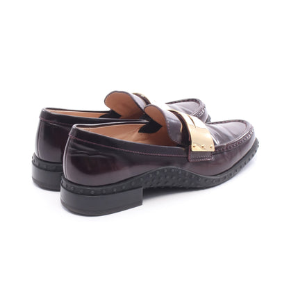 プレート ローファー レザー ボルドー トッズ シューズ TOD'S