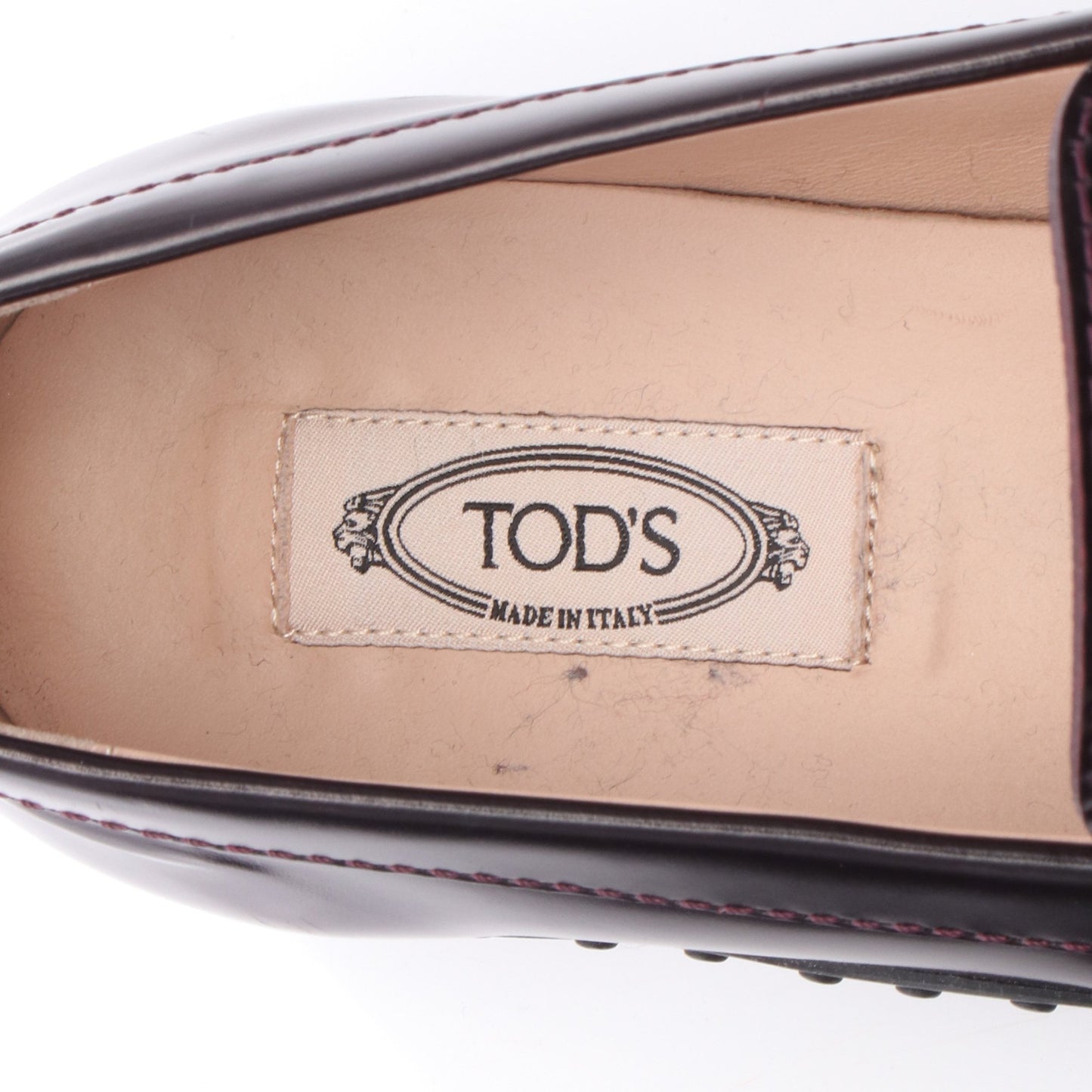 プレート ローファー レザー ボルドー トッズ シューズ TOD'S