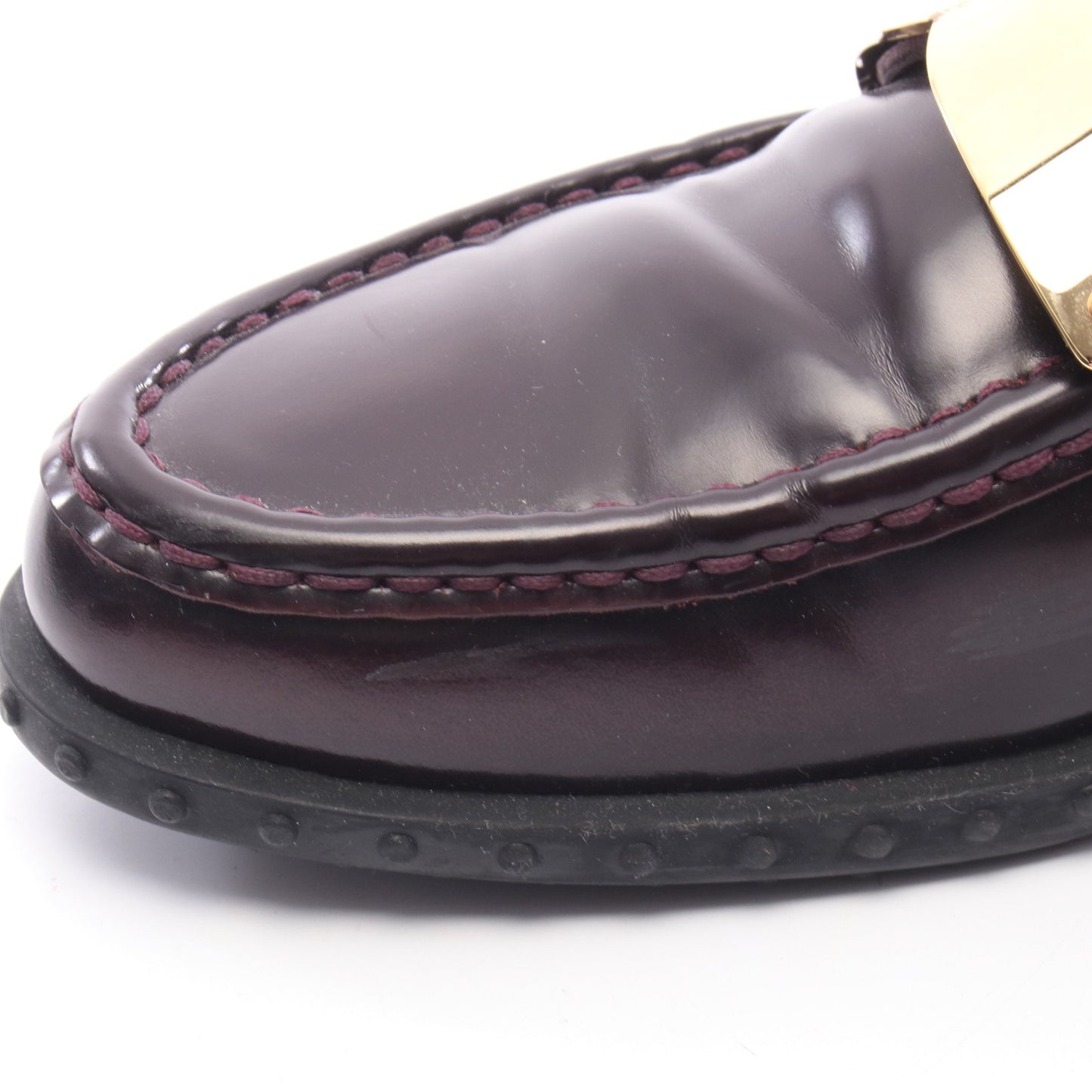 プレート ローファー レザー ボルドー トッズ シューズ TOD'S