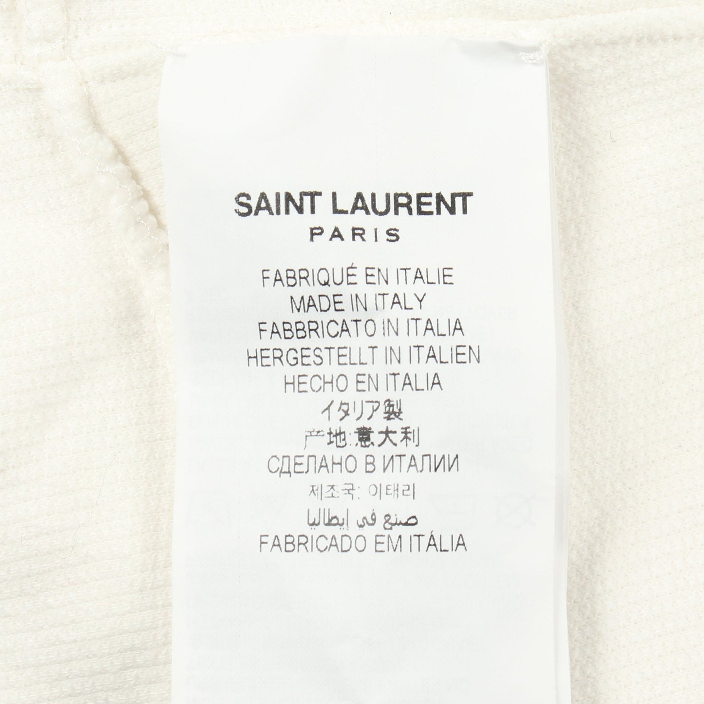 インサイドアウトロゴ プルオーバーパーカー コットン ホワイト サンローランパリ トップス SAINT LAURENT PARIS