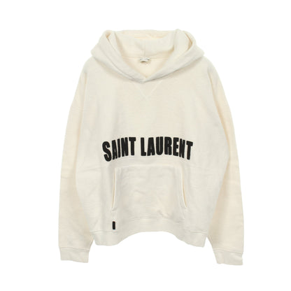 インサイドアウトロゴ プルオーバーパーカー コットン ホワイト サンローランパリ トップス SAINT LAURENT PARIS