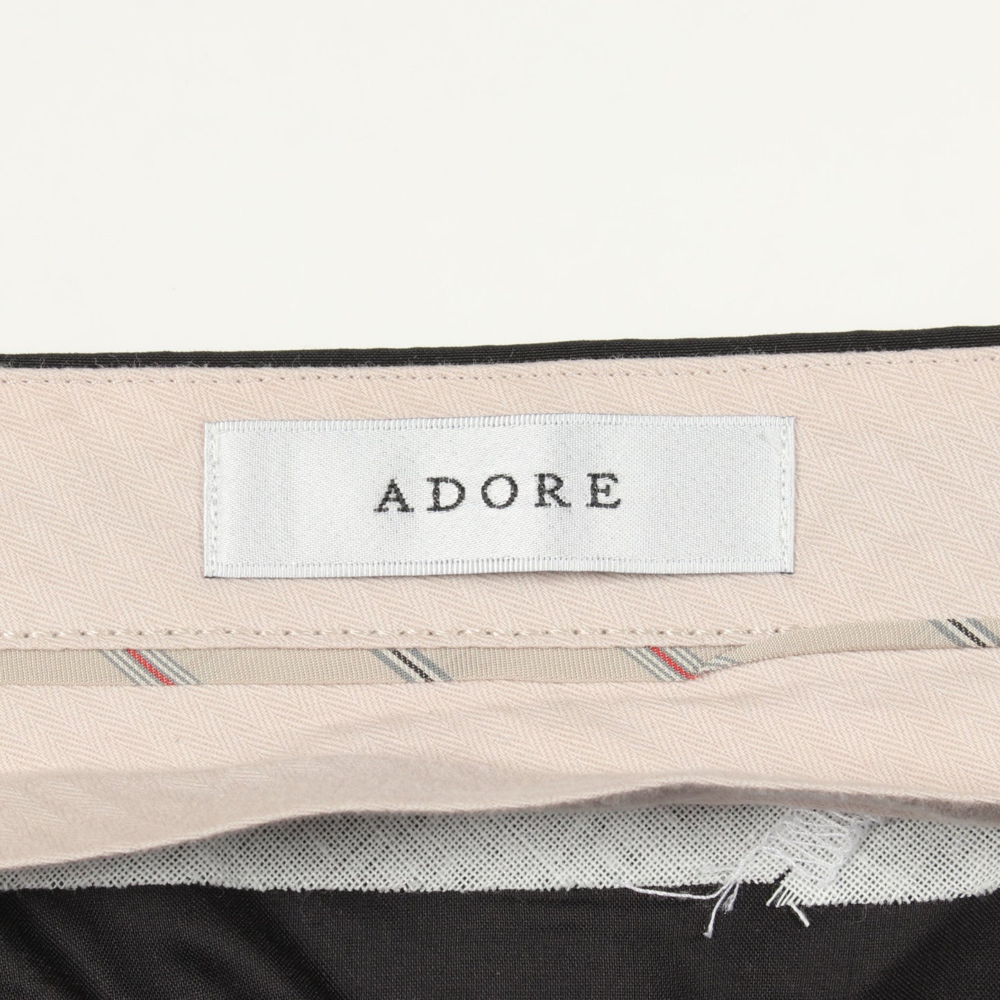 プレゼントタイプライター スカート コットン ブラック スリット アドーア ボトムス ADORE