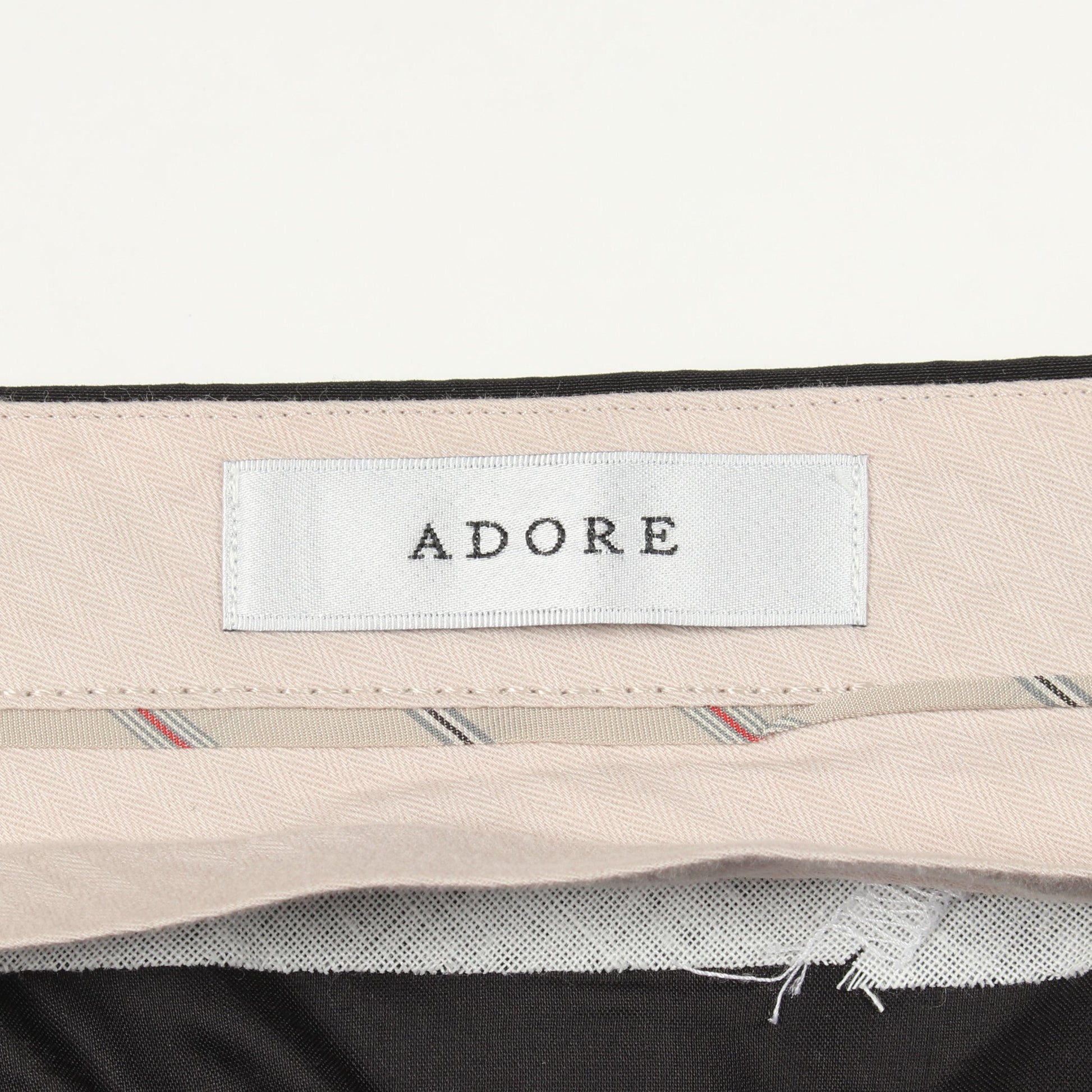 プレゼントタイプライター スカート コットン ブラック スリット アドーア ボトムス ADORE