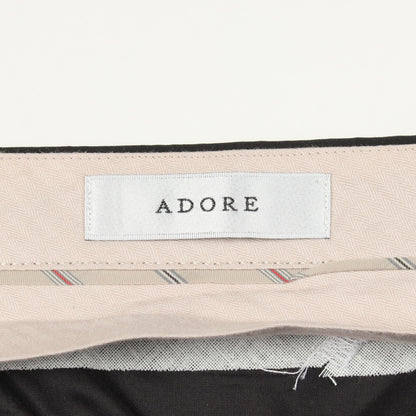 プレゼントタイプライター スカート コットン ブラック スリット アドーア ボトムス ADORE